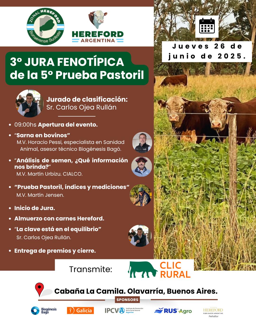 3°  Jura Fenotípica de la 5° Prueba Pastoril Bonaerense