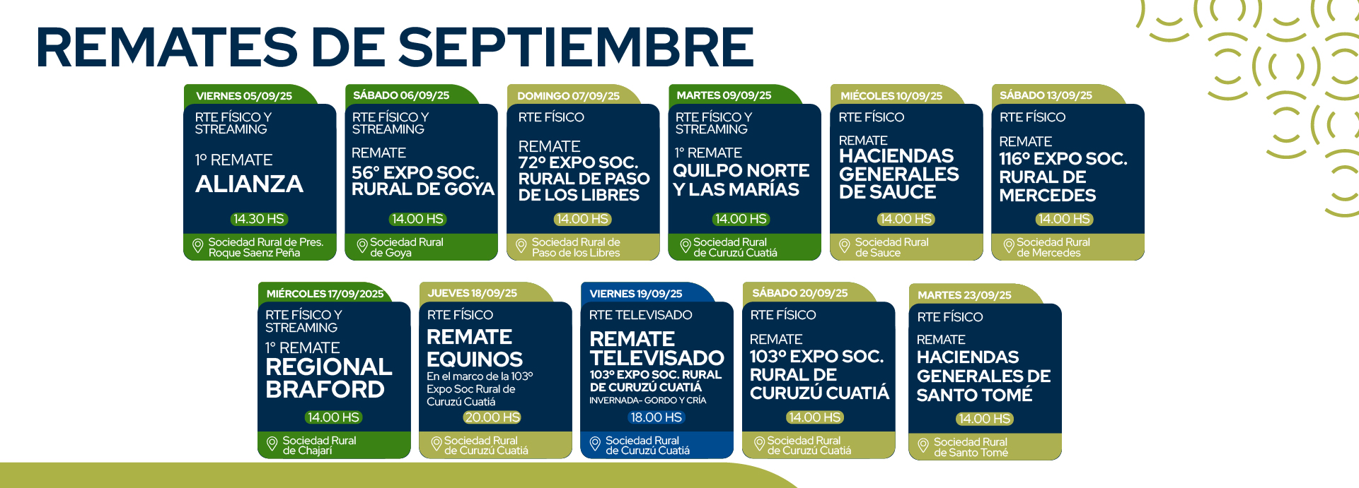 Calendario de remates