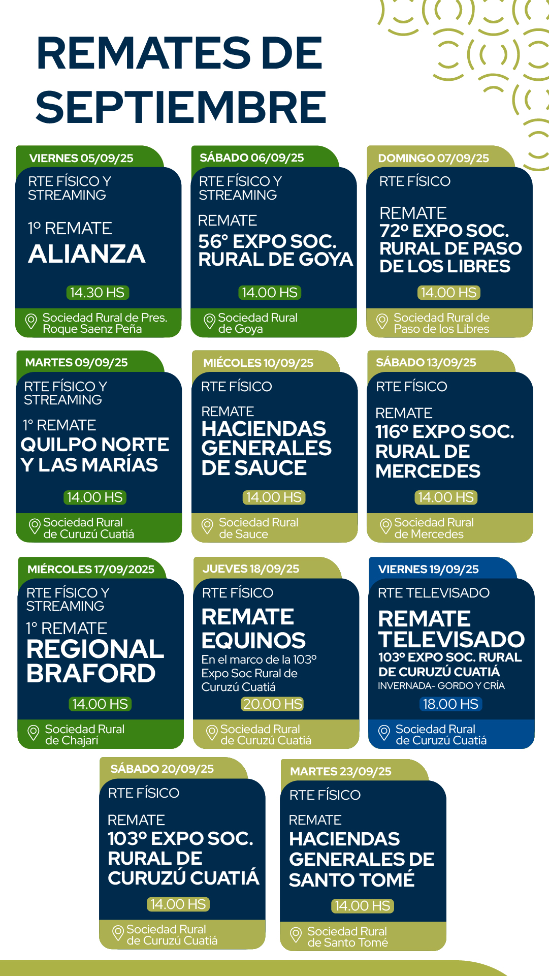 Calendario de remates