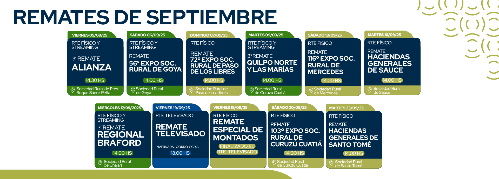 Calendario de remates