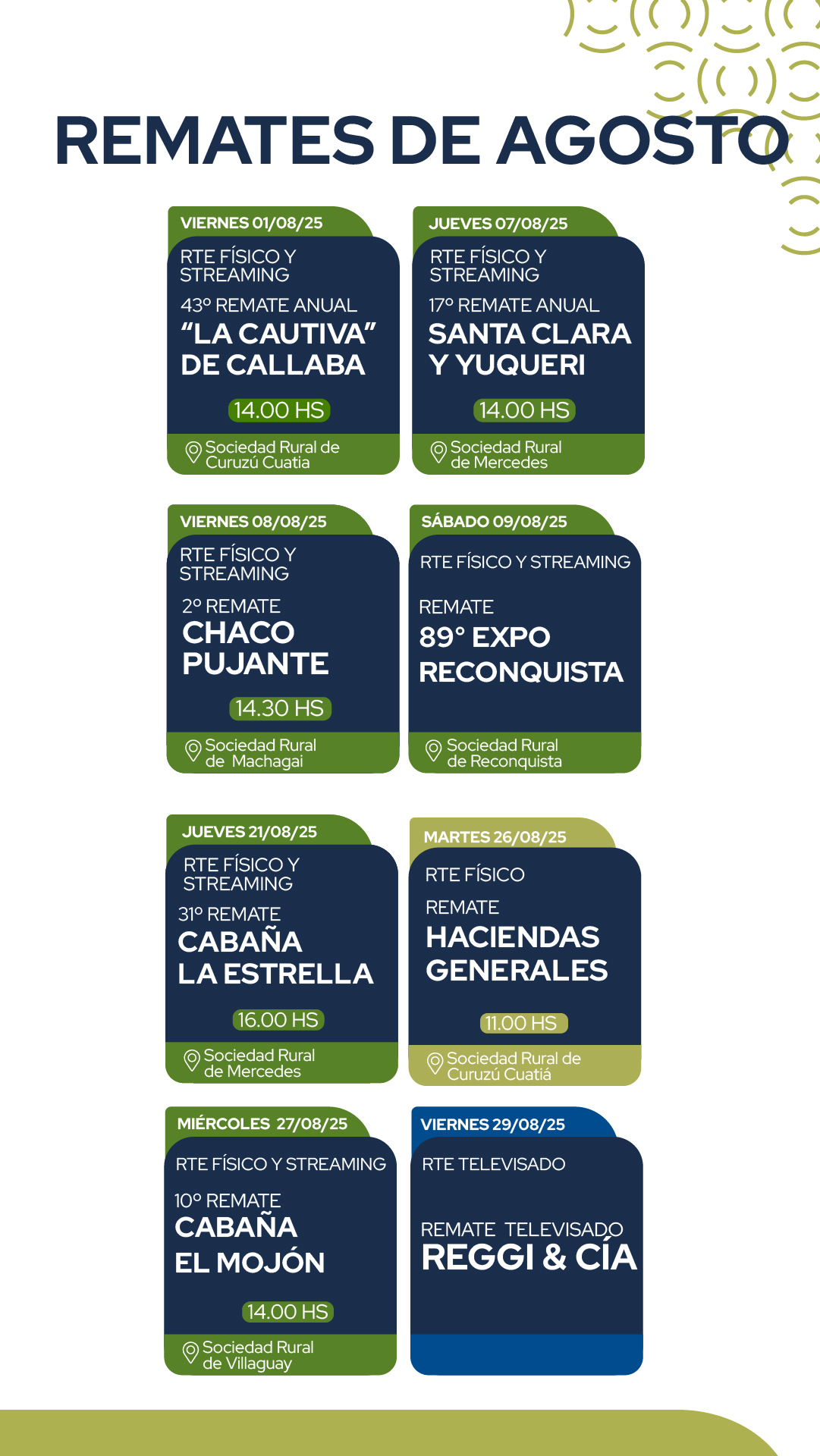 Calendario de remates