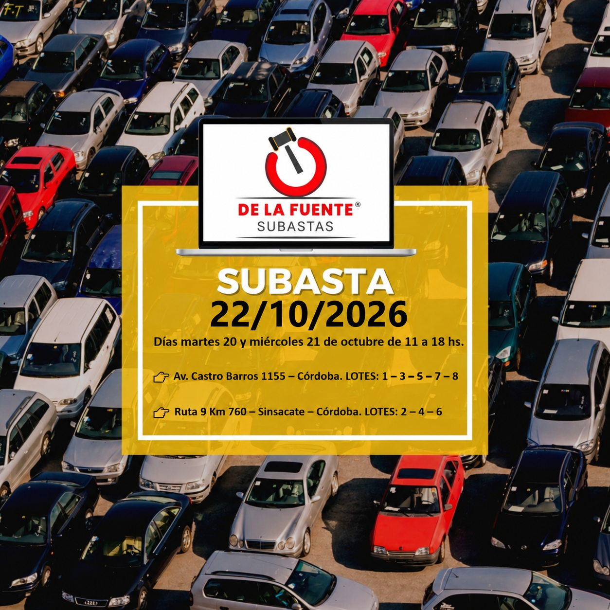 Afiche SUBASTA 22/10/2026 14:30HS