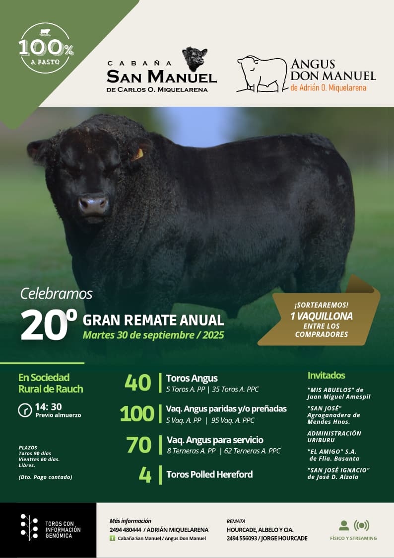 Remate 30 de Septiembre - Rauch