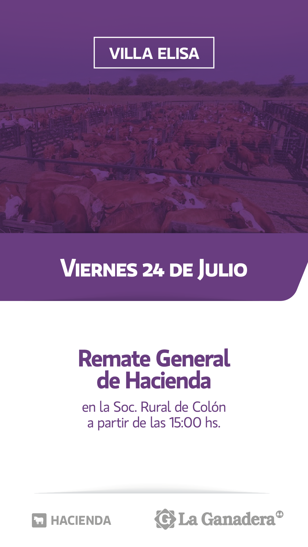 REMATE FERIA EN SOCIEDAD RURAL COLÓN