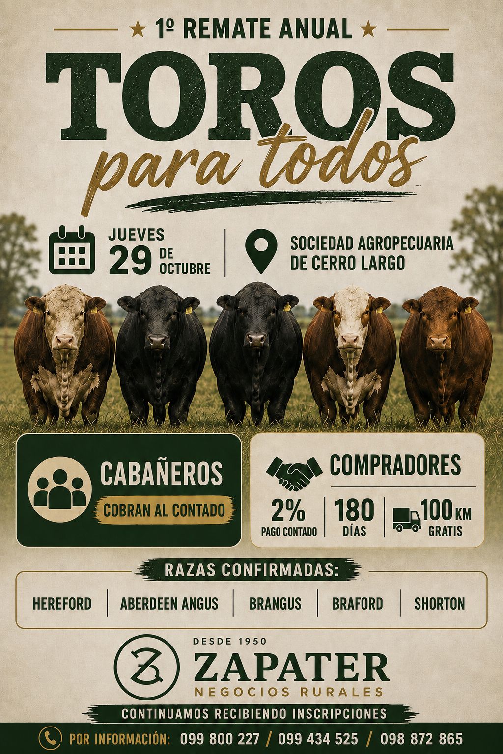 Afiche 1º Toros para todos