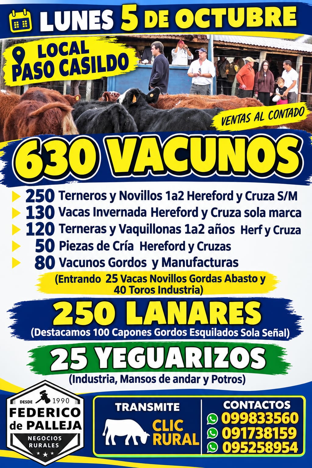 Remate Feria mensual - Federico de Palleja