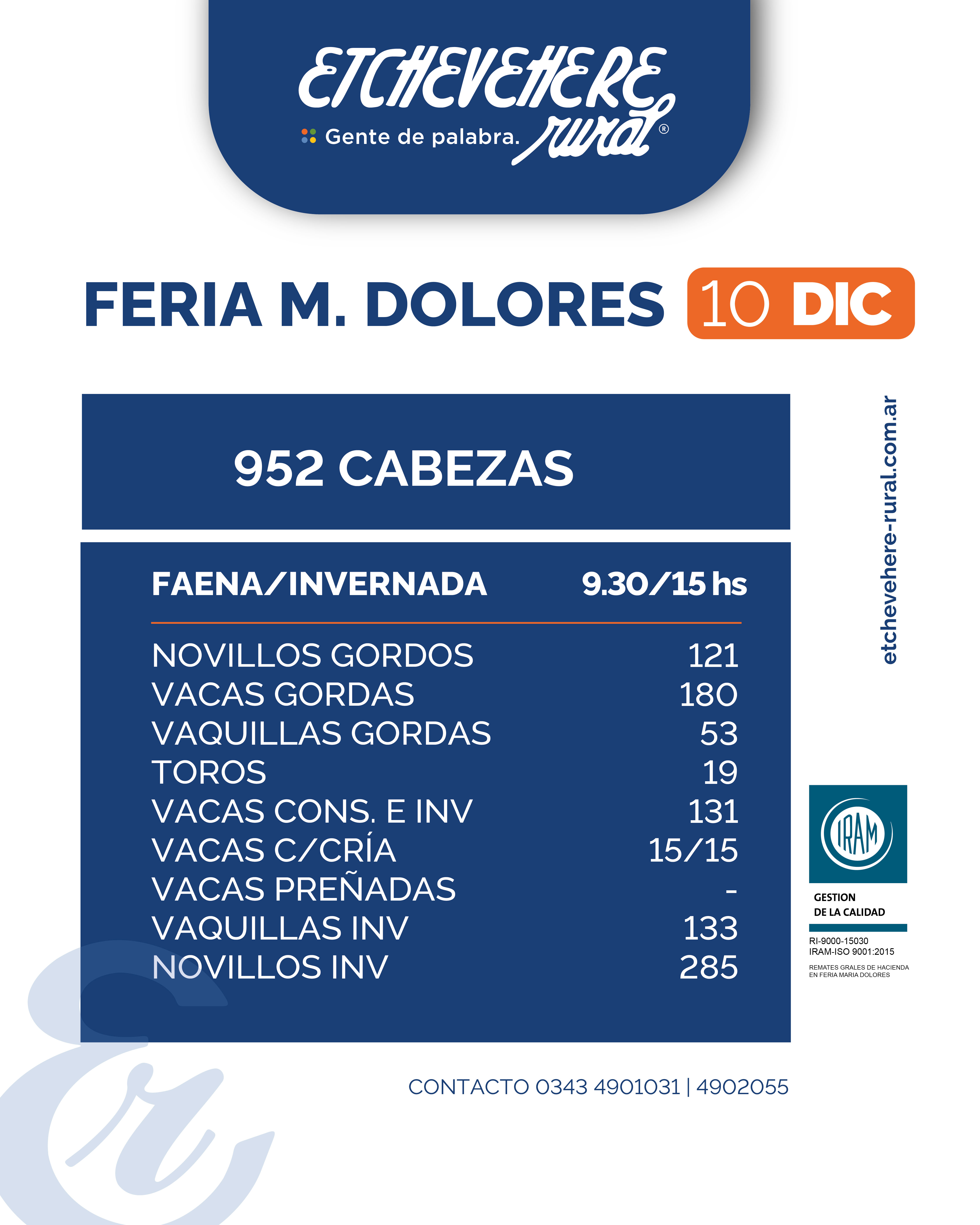 Remate Feria Maria Dolores