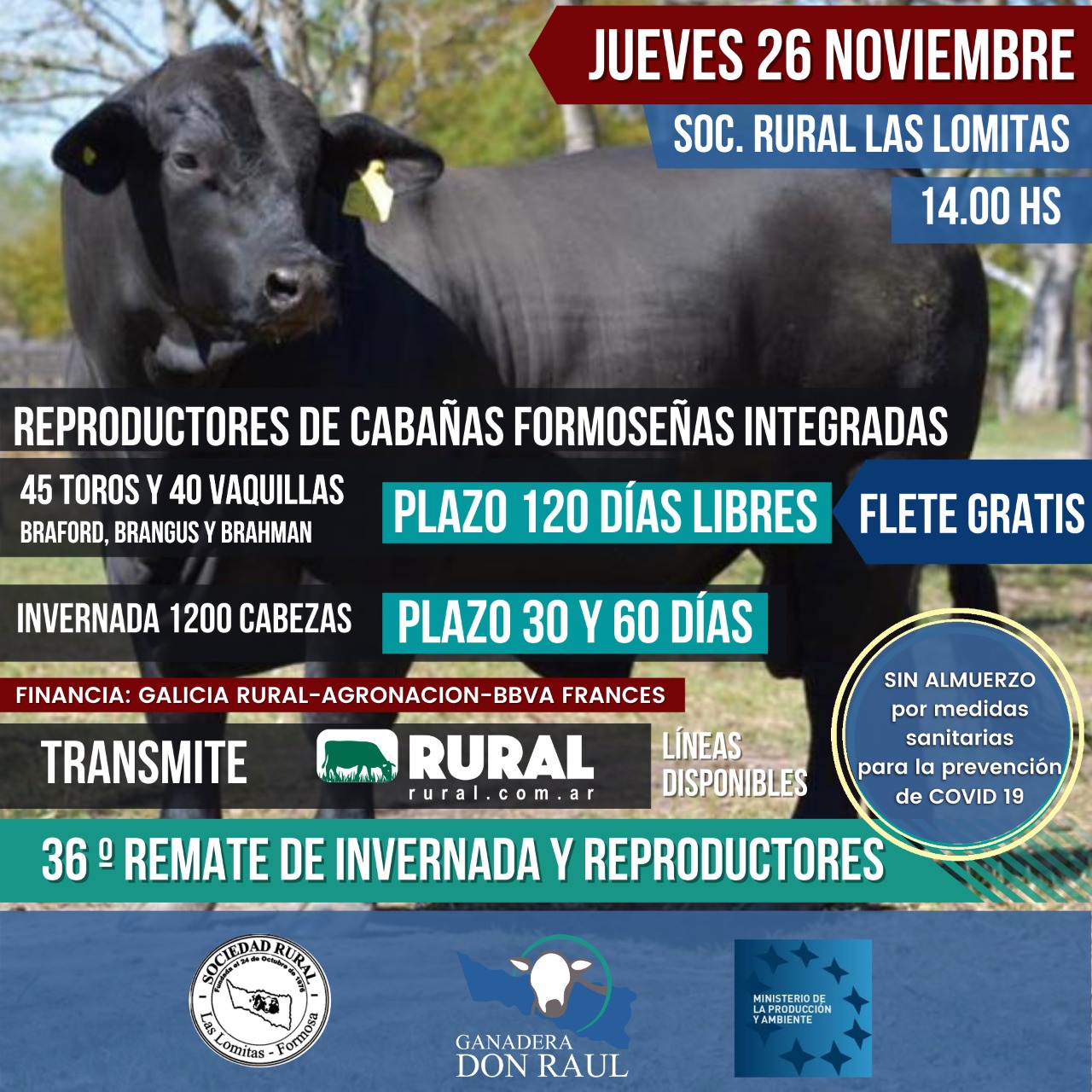 Afiche 36º Remate de invernada y Reproductores  de Cabañas Formoseñas Integradas