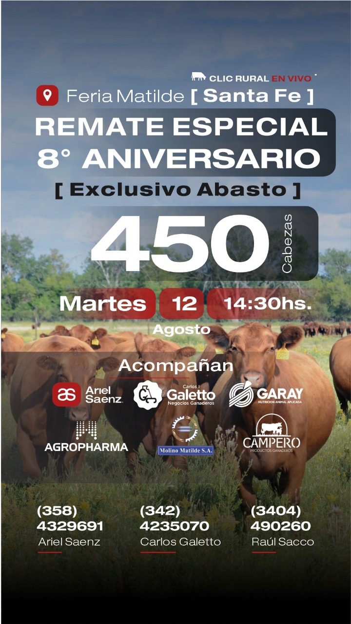 Afiche Remate Especial 8 Aniversario