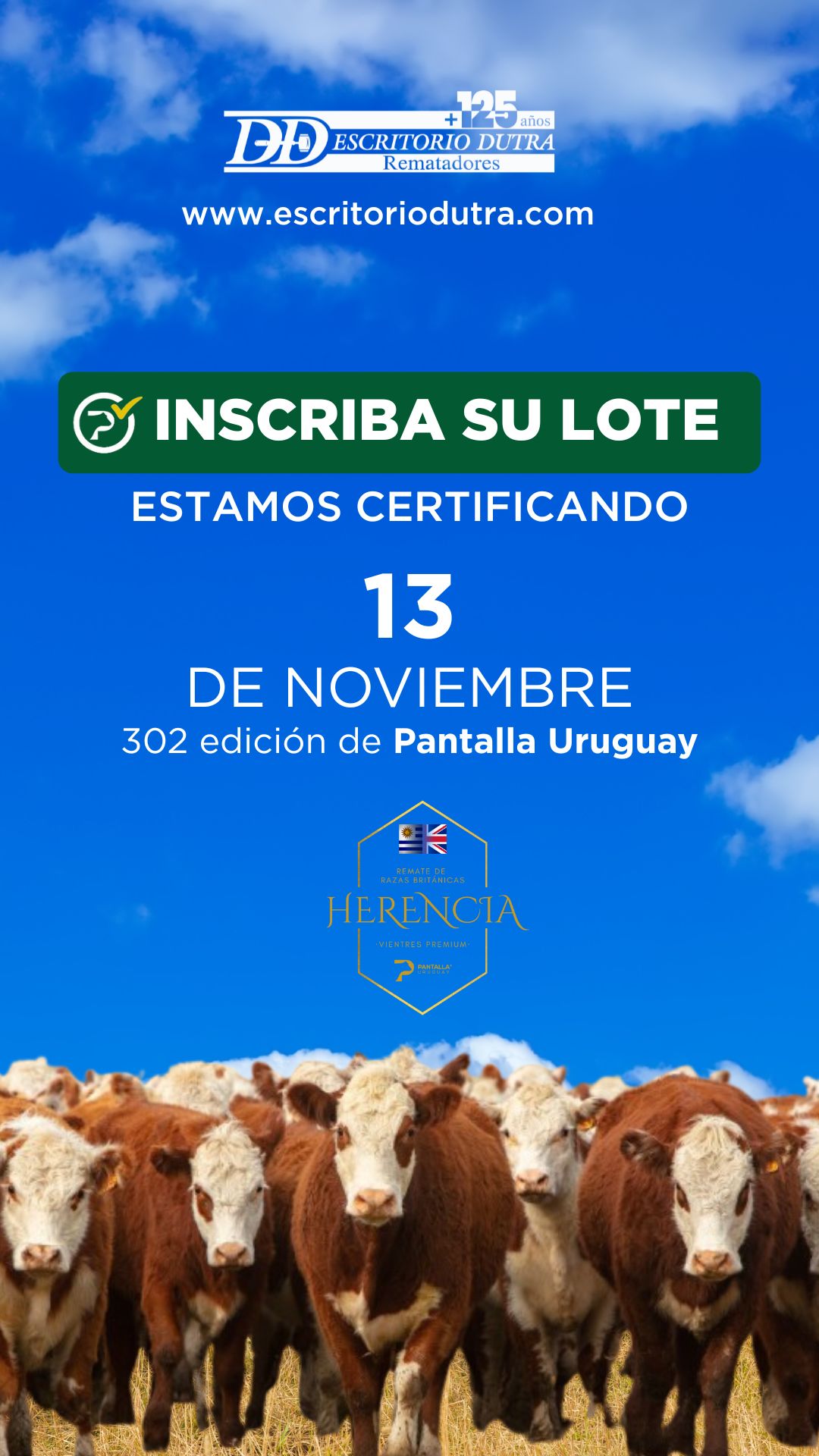 302º remate Pantalla Uruguay