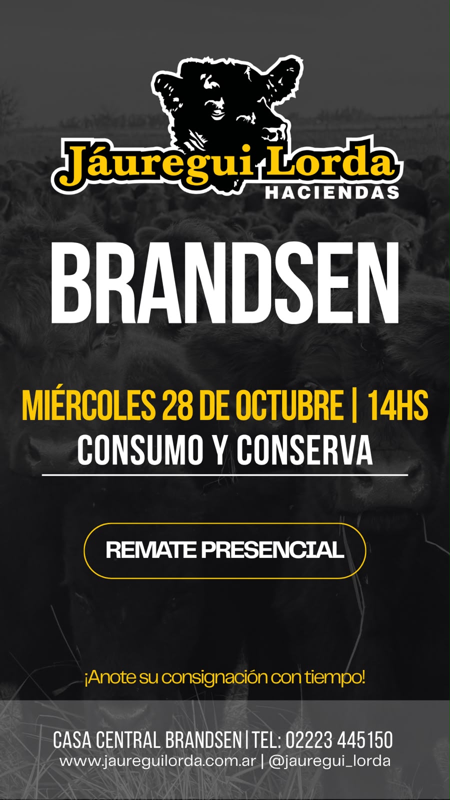 Afiche Remate consumo y conserva 