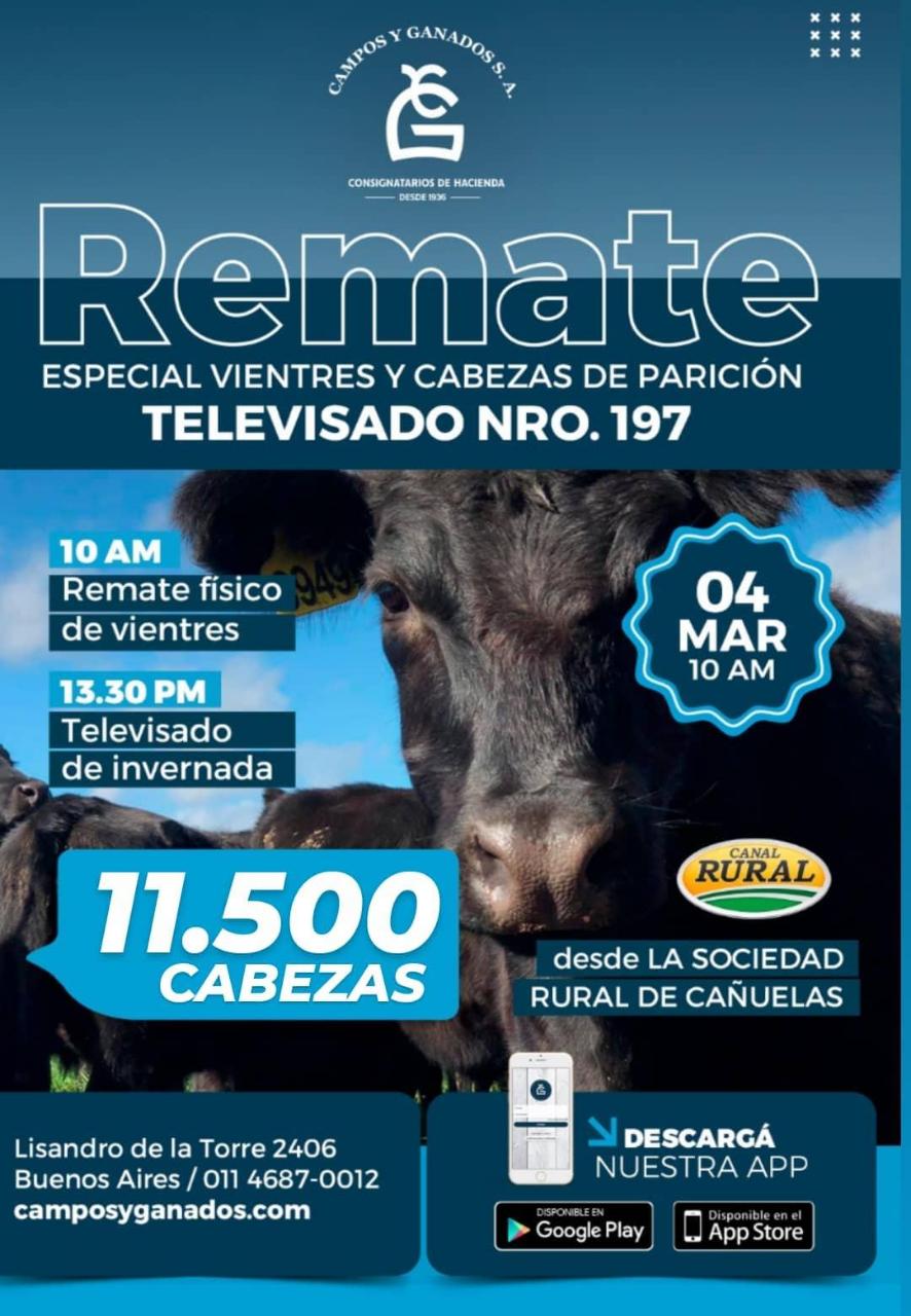 Afiche 197º Remate Televisado