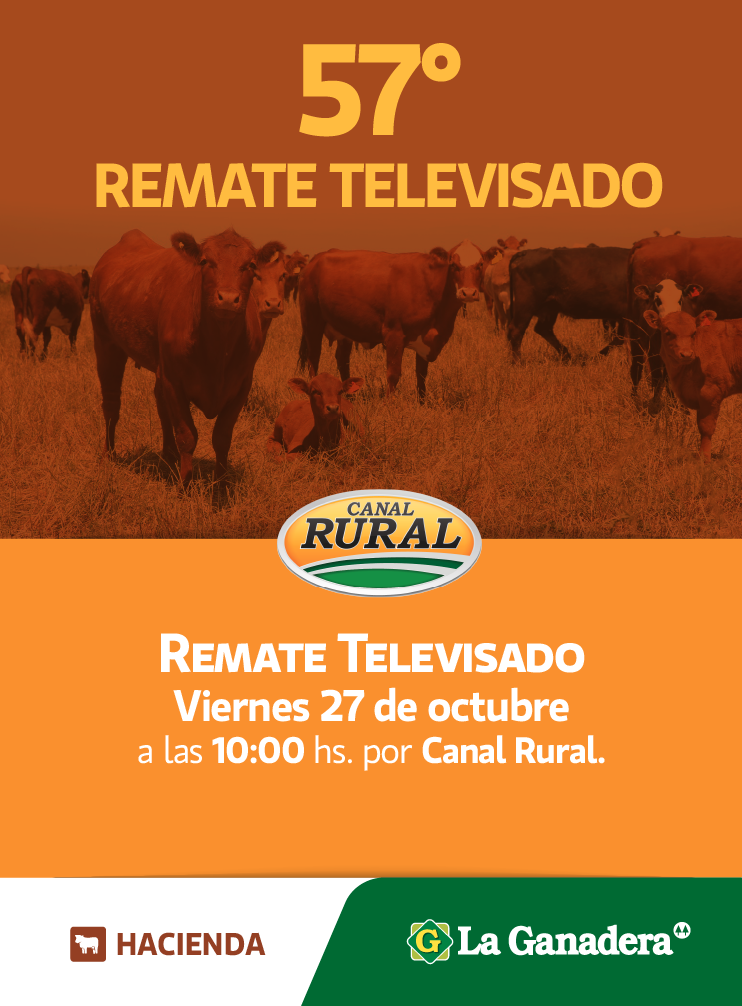 Afiche 57° REMATE TELEVISADO POR CANAL RURAL