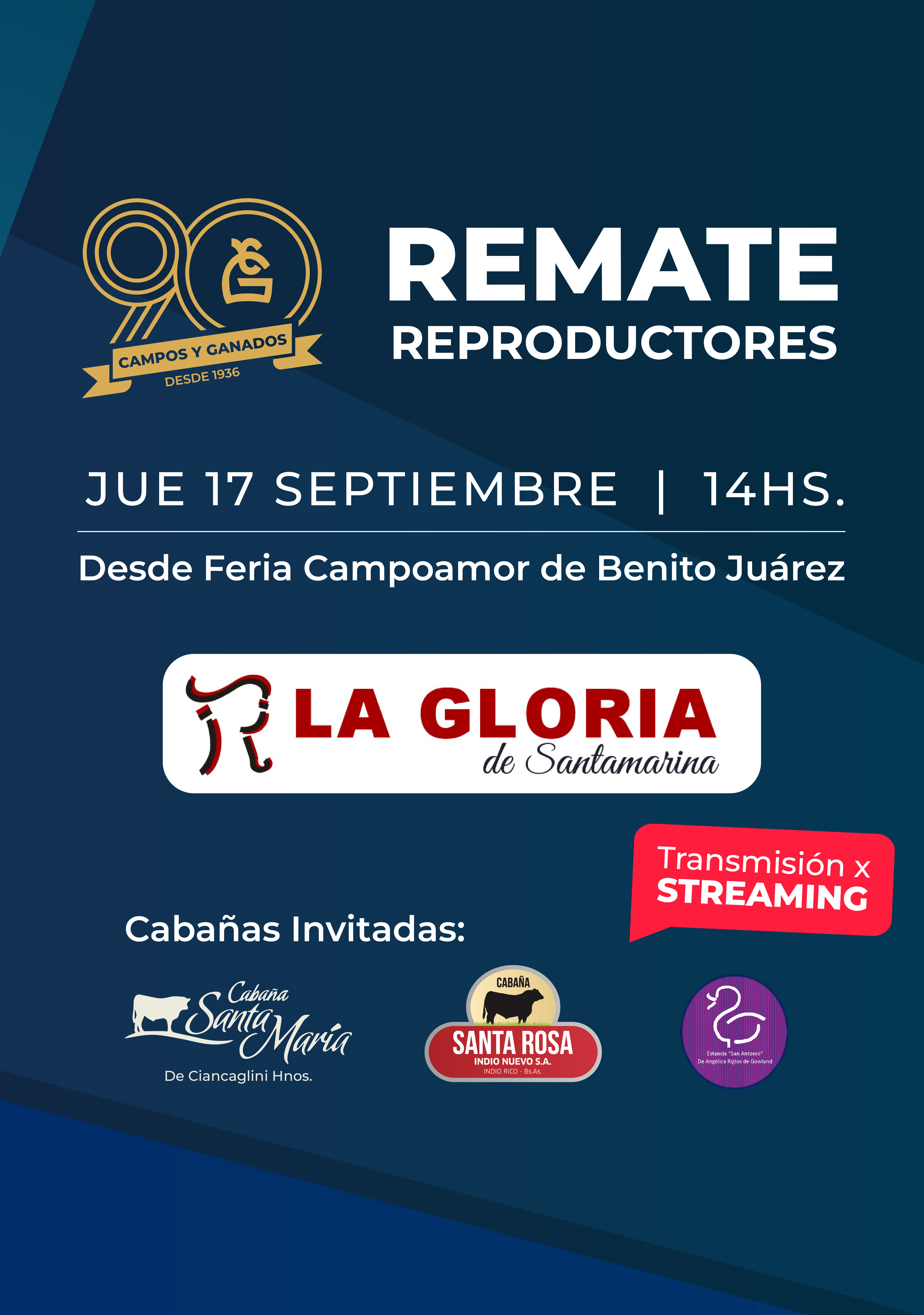 Remate REPRODUCTORES CABAÑA LA GLORIA DE SANTAMARINA HNOS 