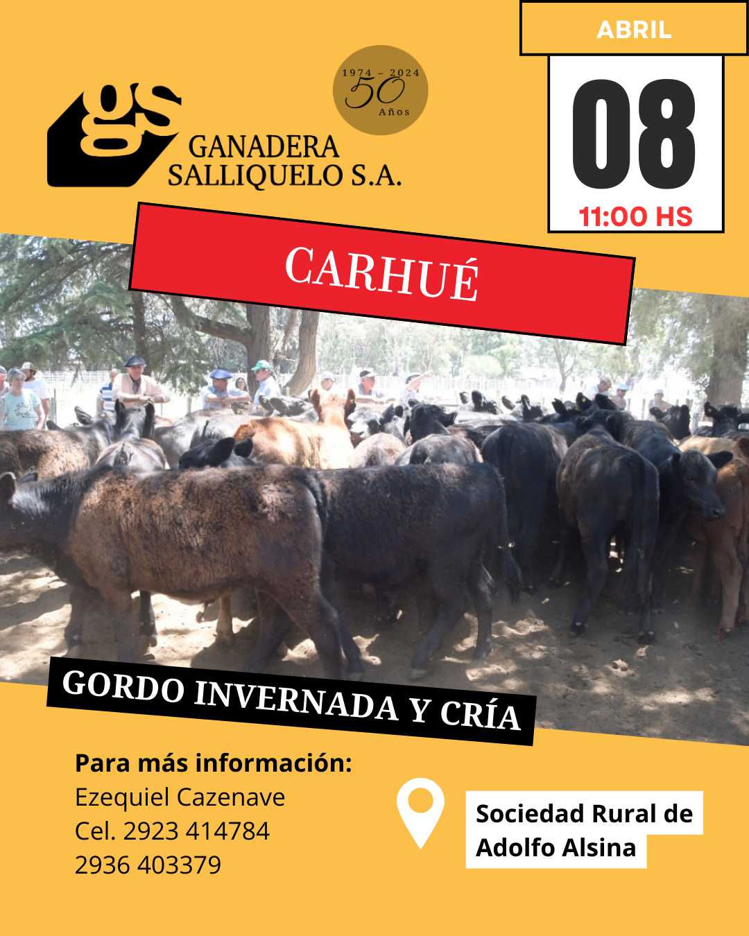 Remate Remate Gordo, Invernada y Cría en Carhué