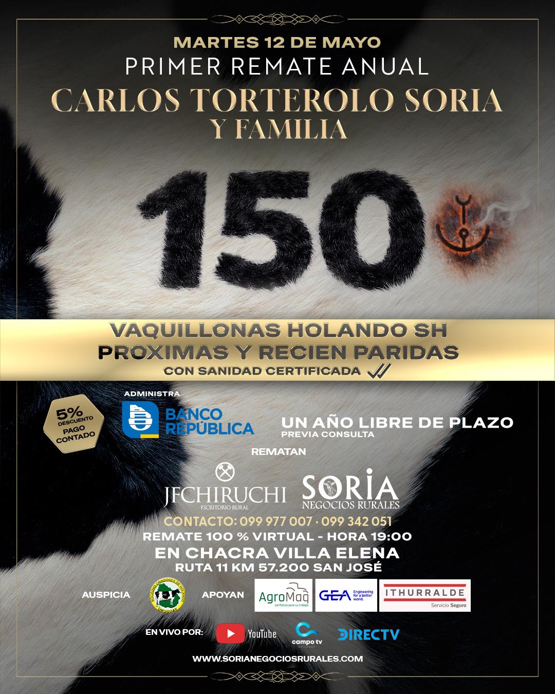Remate 1er Remate Anual - Carlos Torterolo Soria y Familia