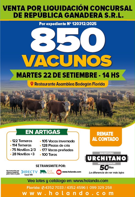 Liquidacion Concursal de Republica Ganadera SRL