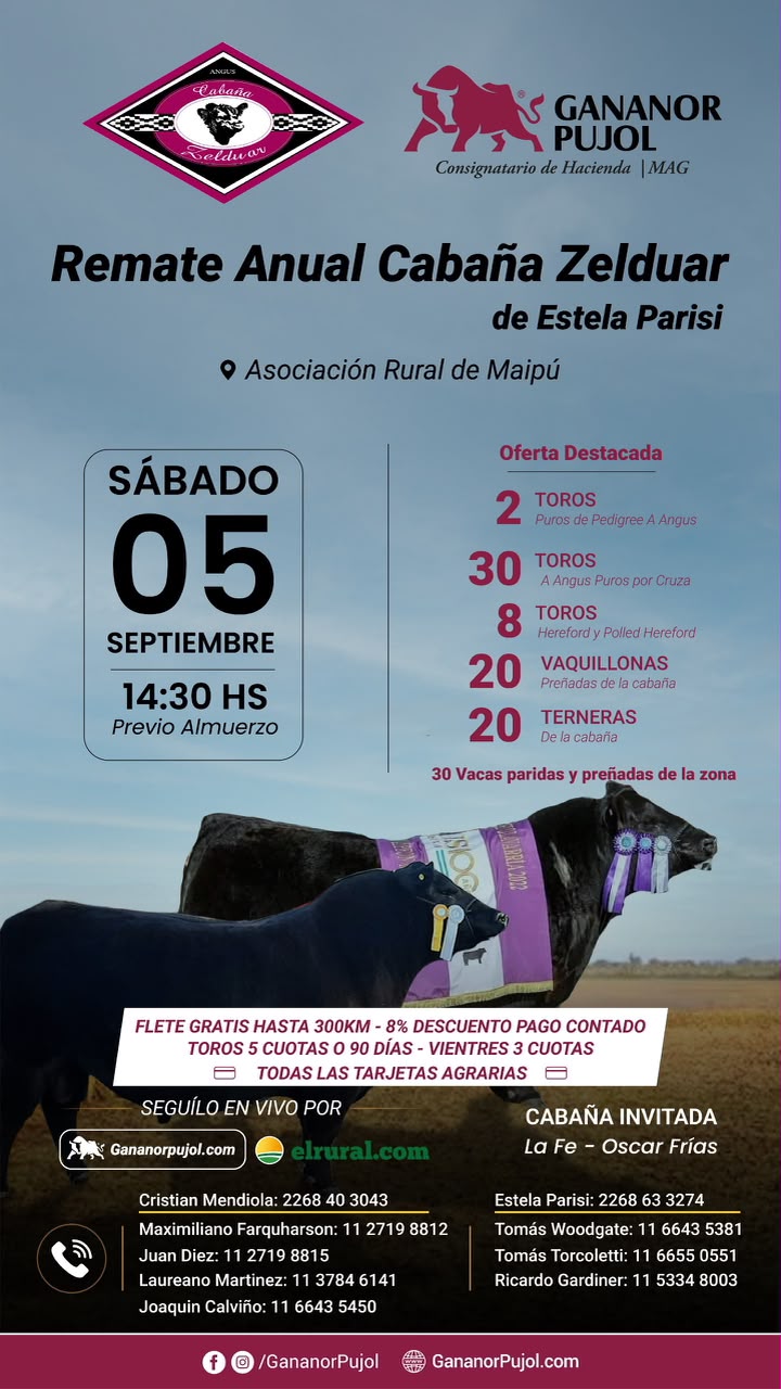 Afiche Remate anual Cabaña Zelduar