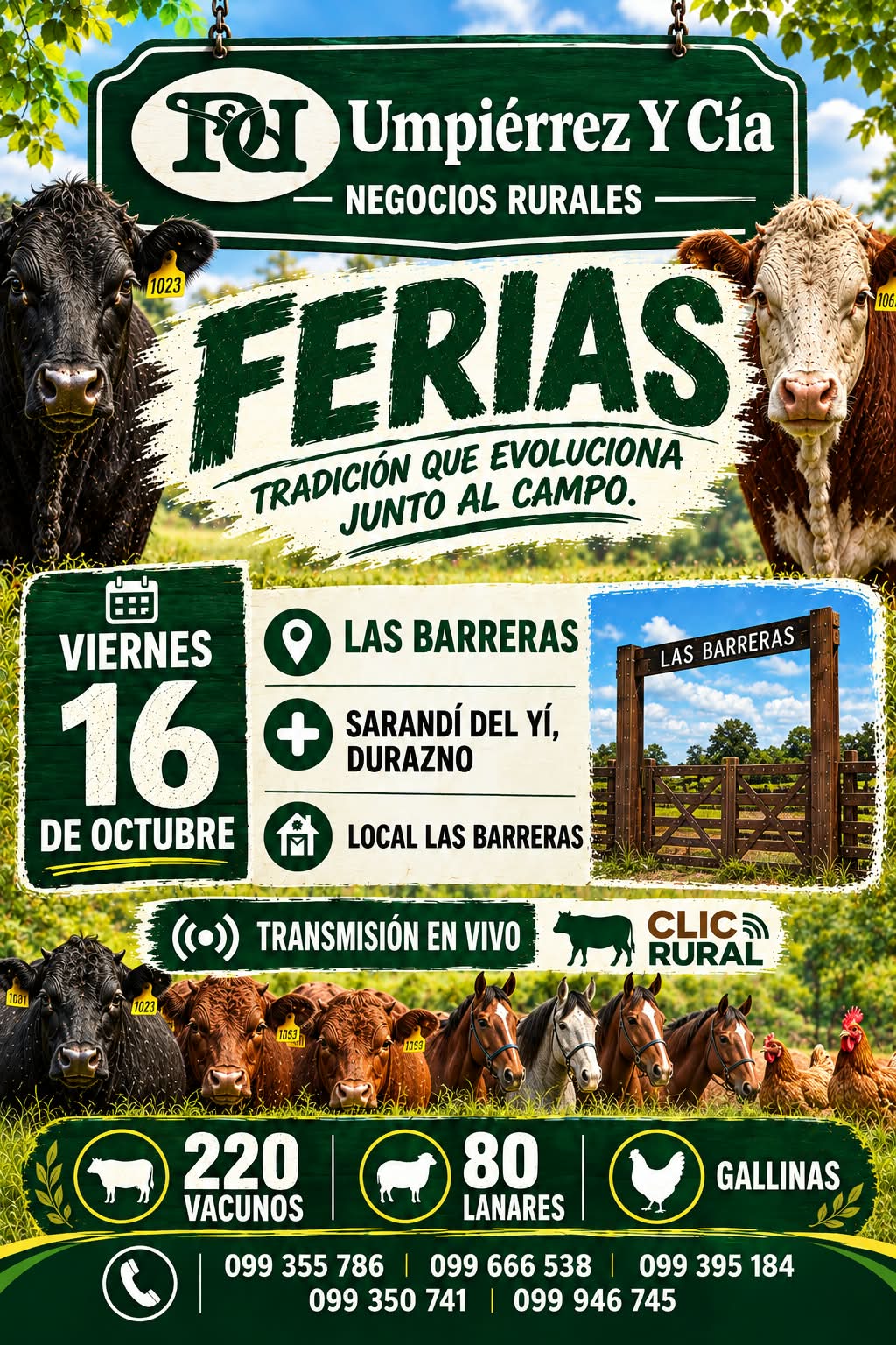 Afiche Feria mensual - Umpierrez y Cia