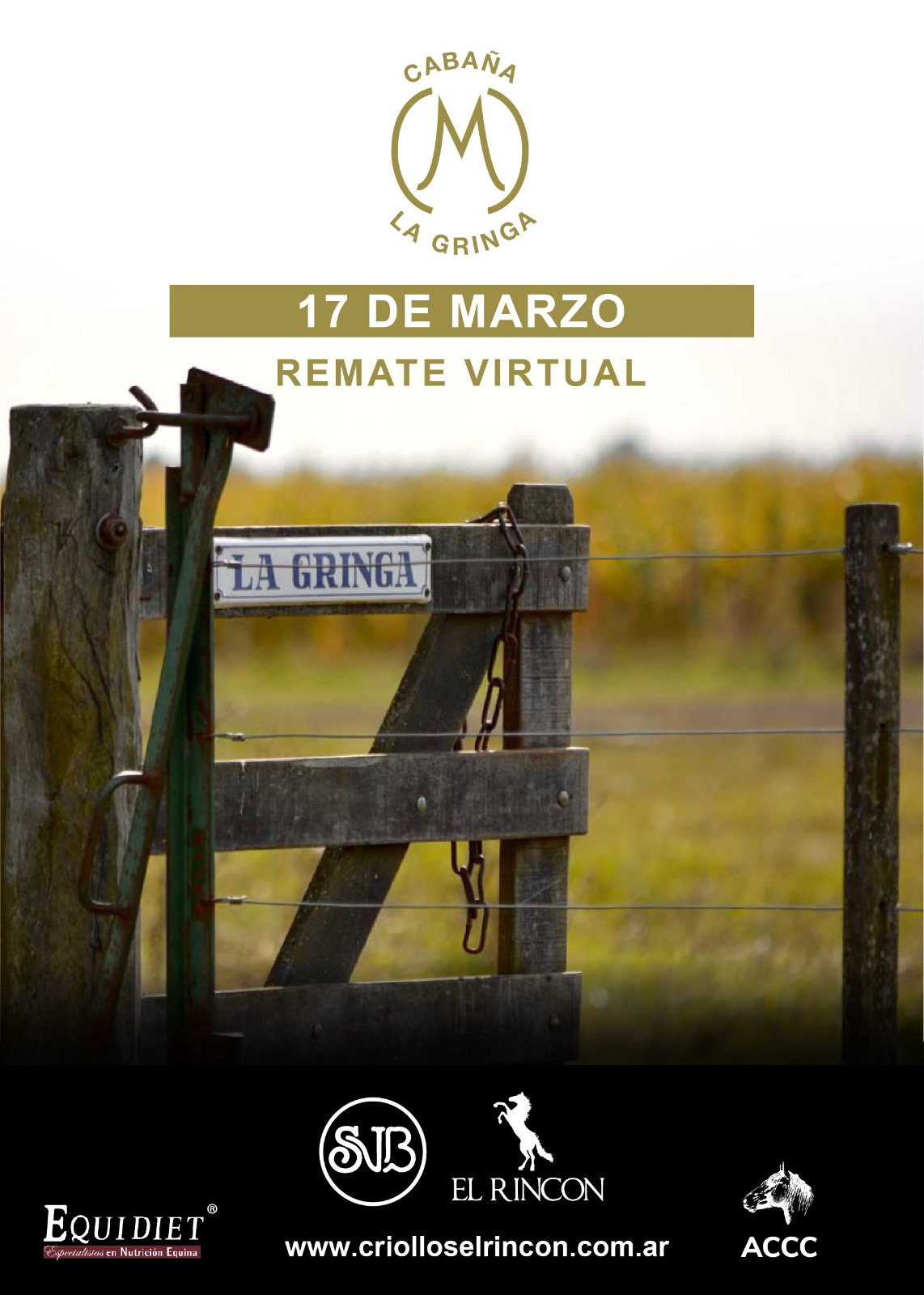 Afiche Remate Cabaña La Gringa