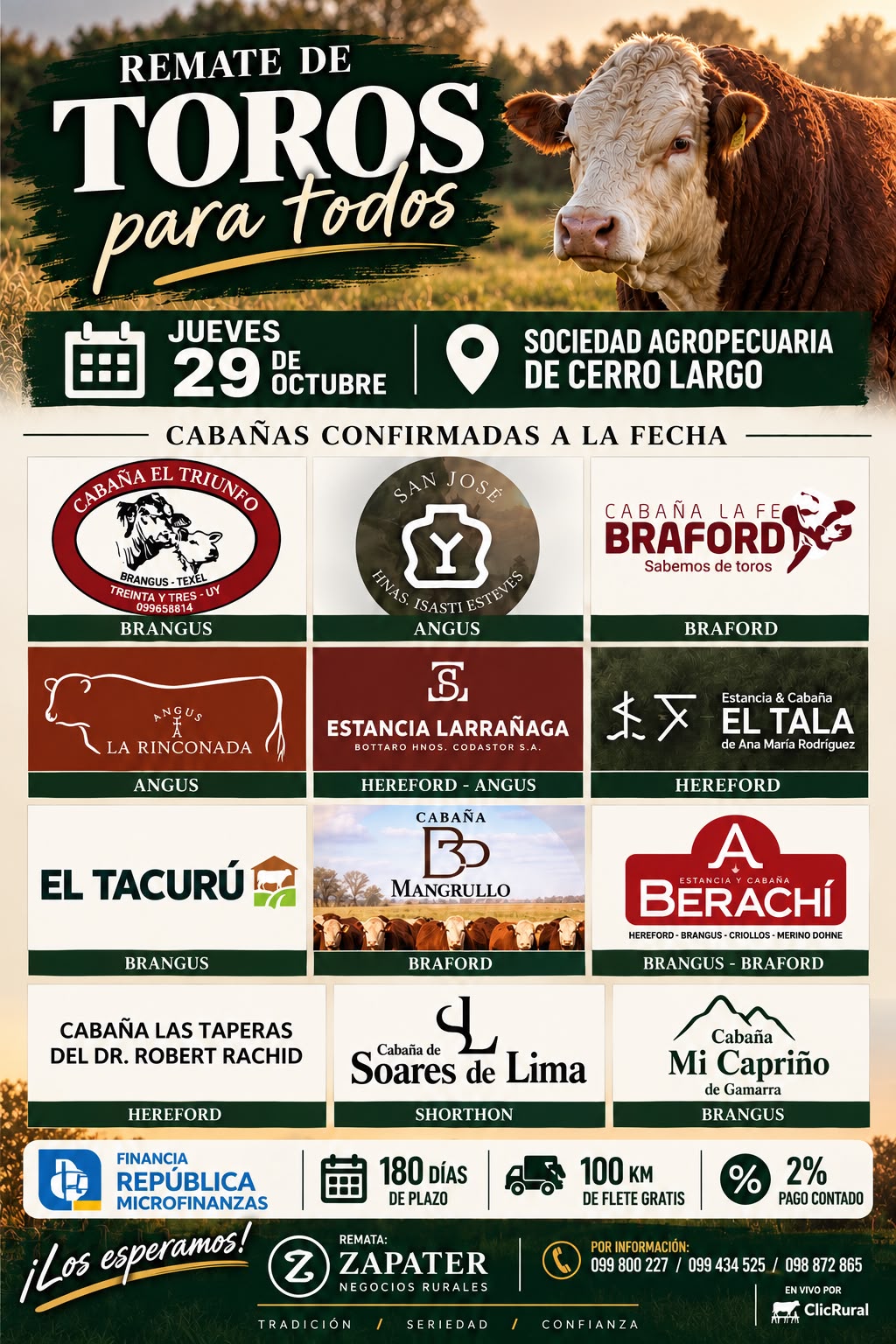Afiche 1º Toros para todos