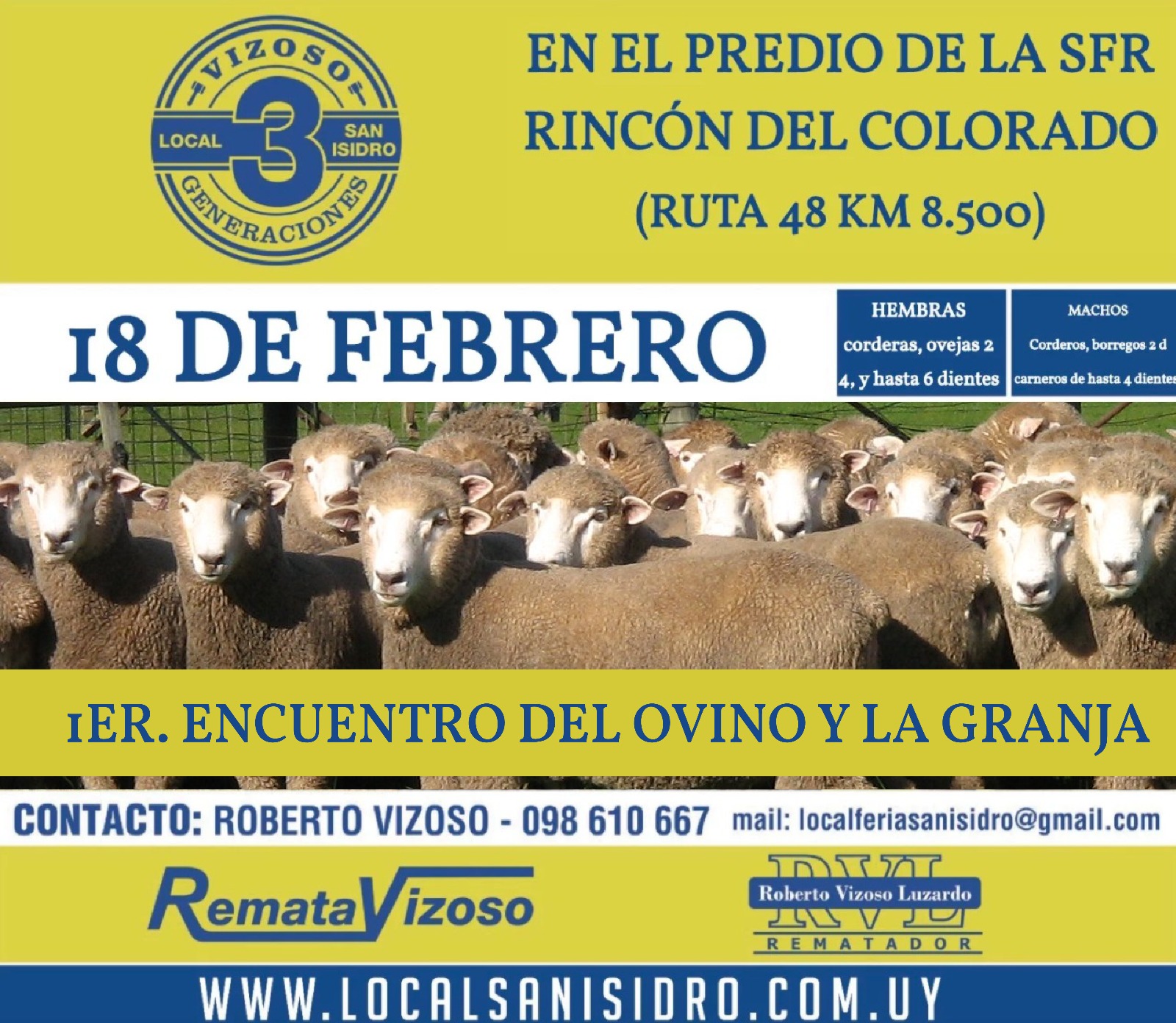 Afiche 1er. Encuentro del Ovino y la Granja