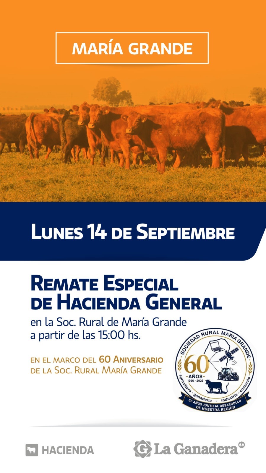 REMATE FERIA EN SOCIEDAD RURAL MARÍA GRANDE