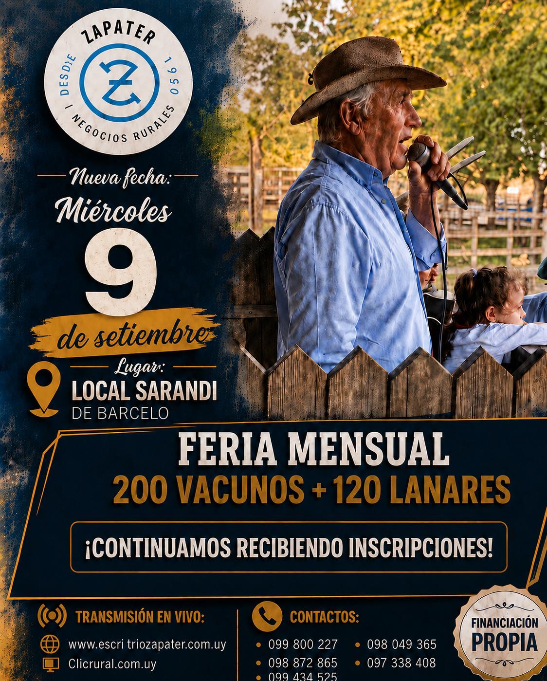 Afiche Feria mensual - Escritorio Zapater