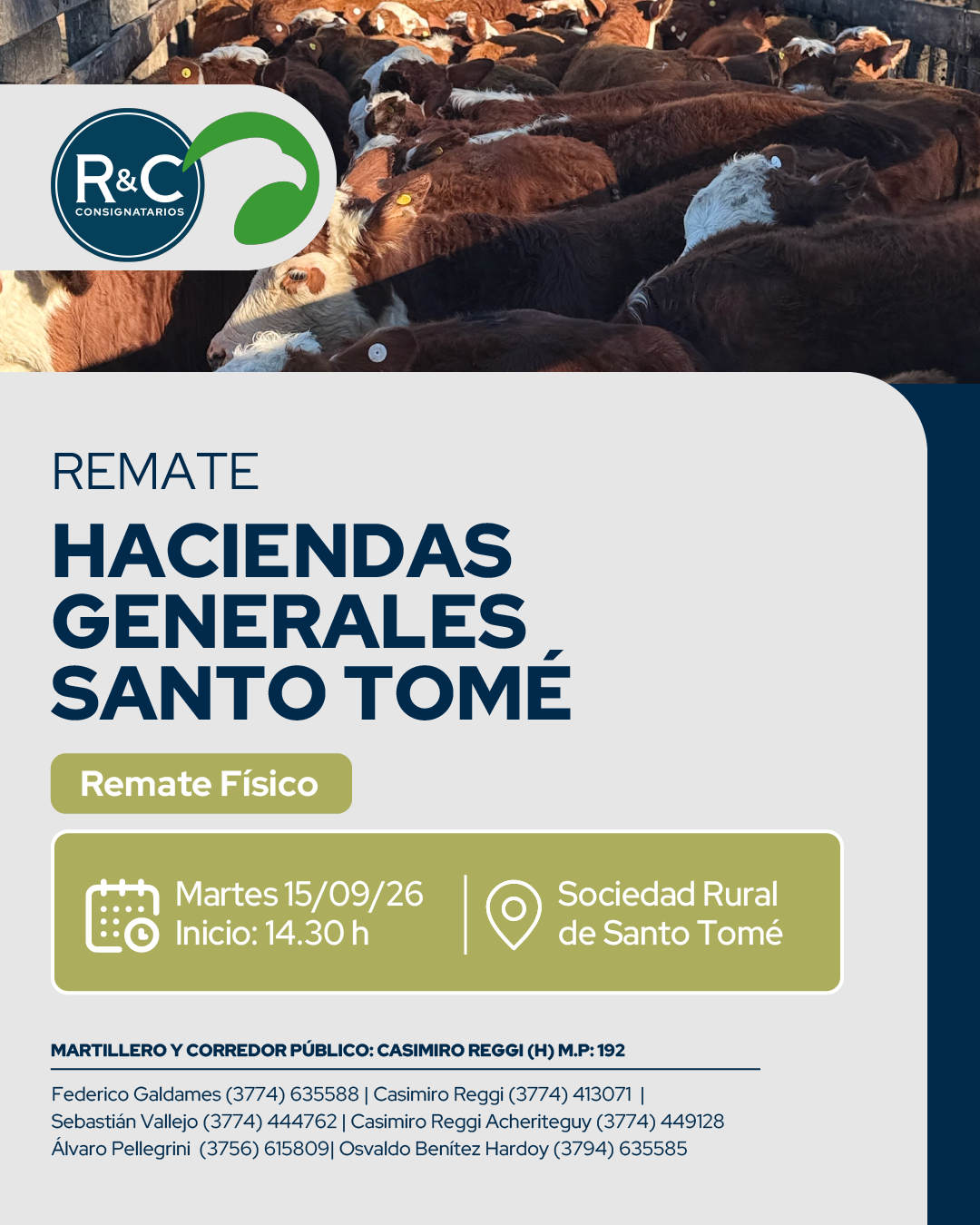 Afiche Haciendas generales Santo Tome 