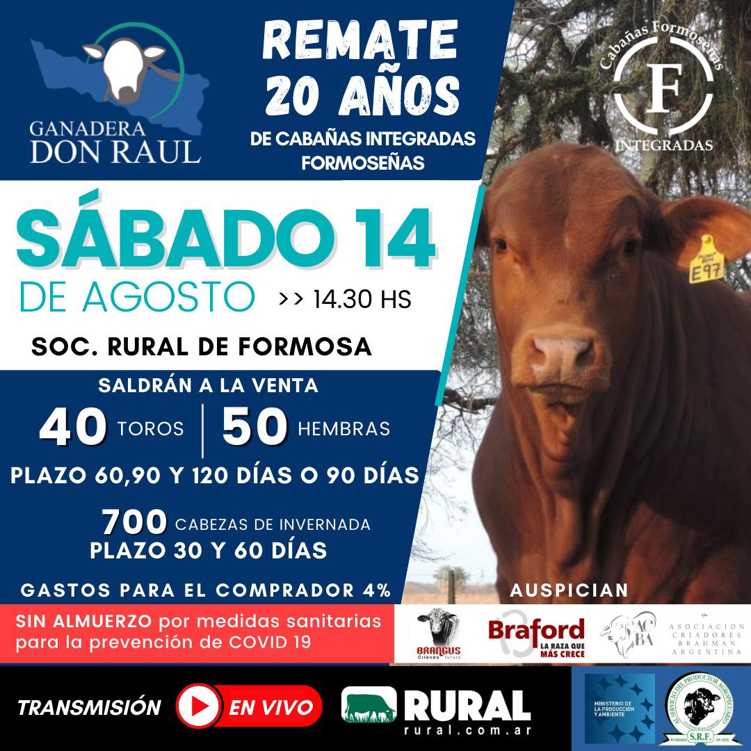 Afiche Remate 20 Años - Cabañas Integradas Formoseñas