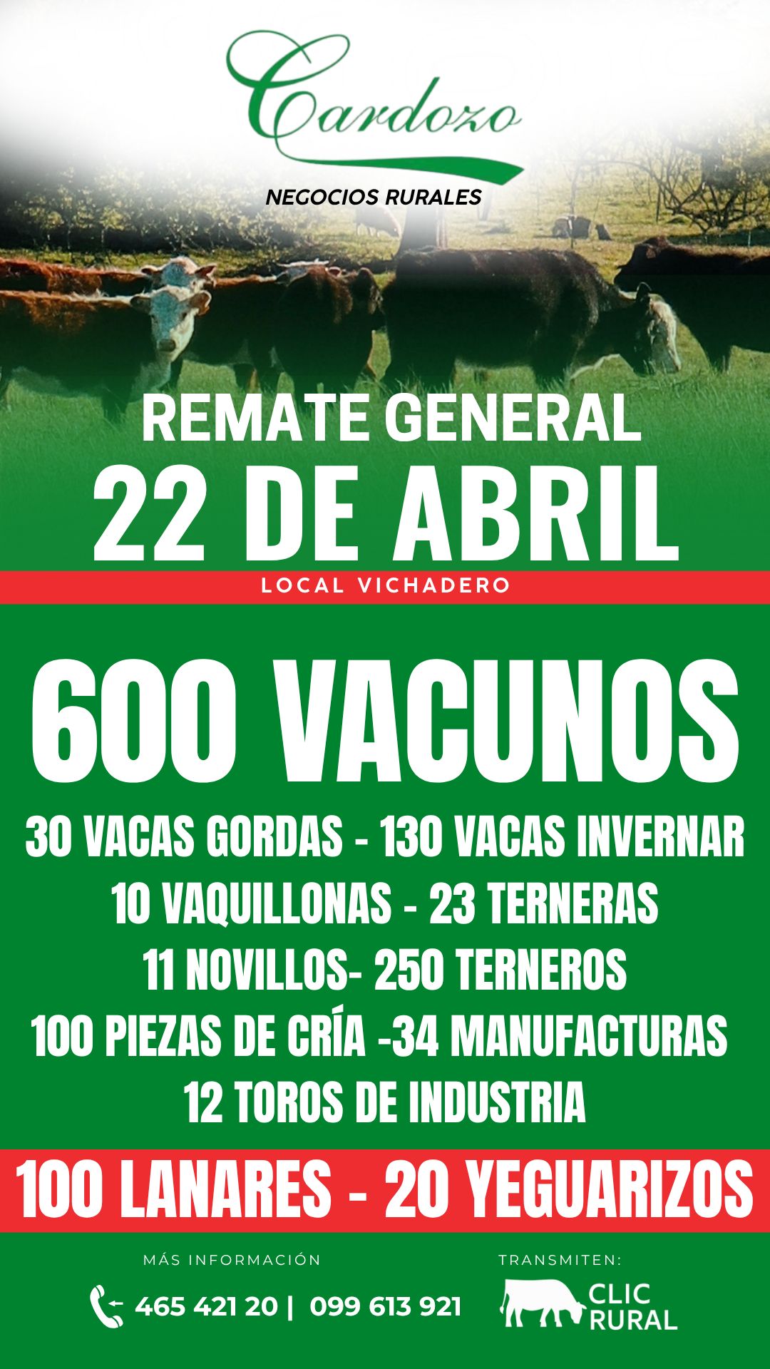 Afiche Remate general