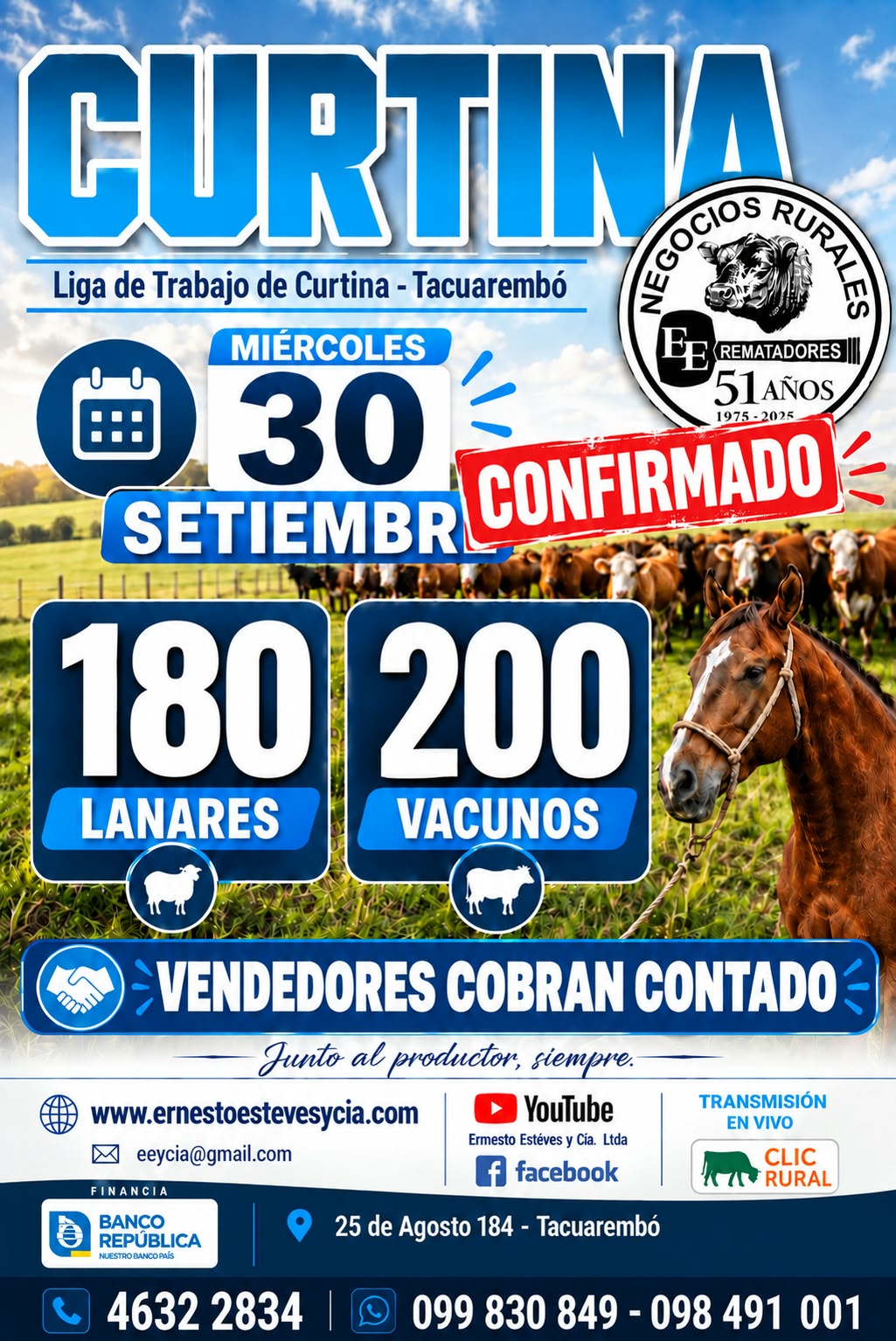 Afiche Feria mensual - Ernesto Esteves y Cia