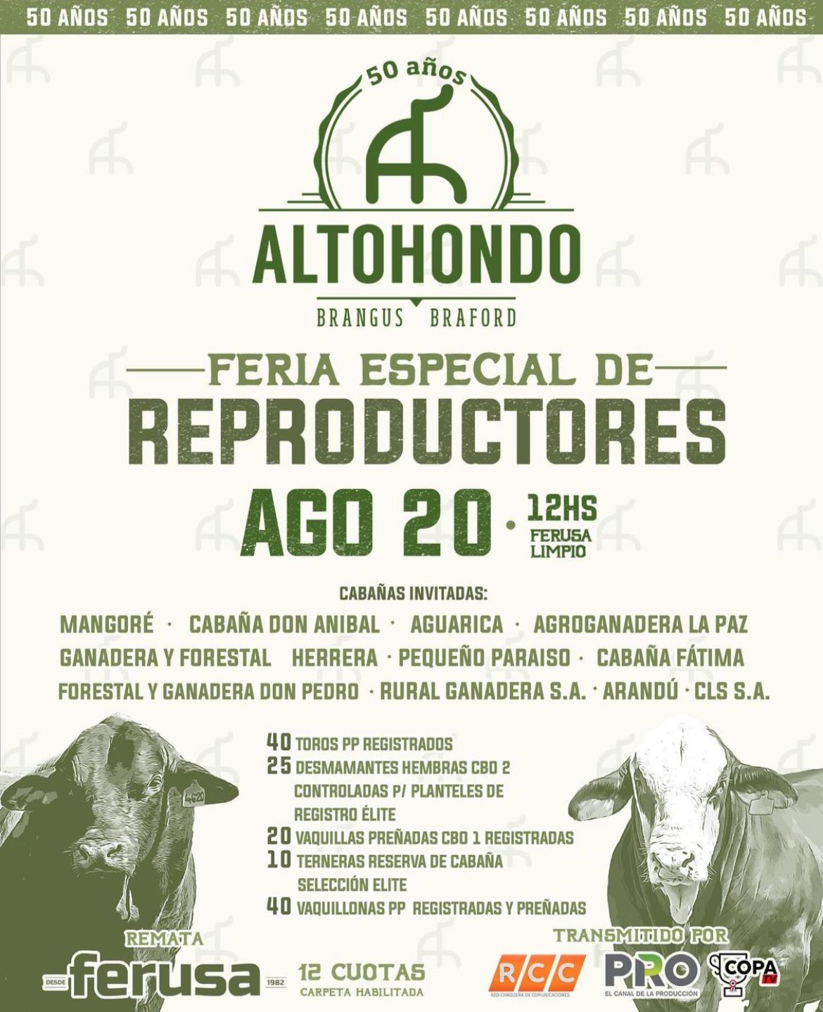 Afiche FERIA ESPECIAL DE REPRODUCTORES ALTOHONDO