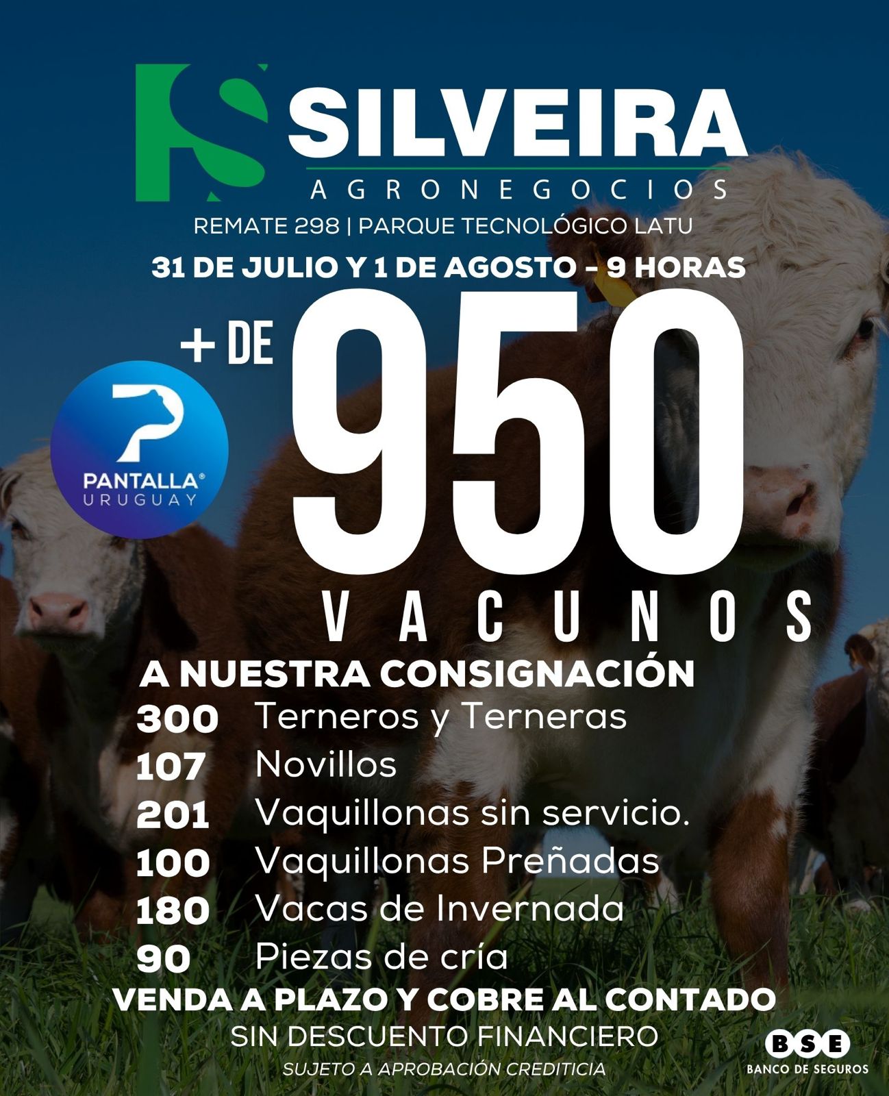 298º remate Pantalla Uruguay