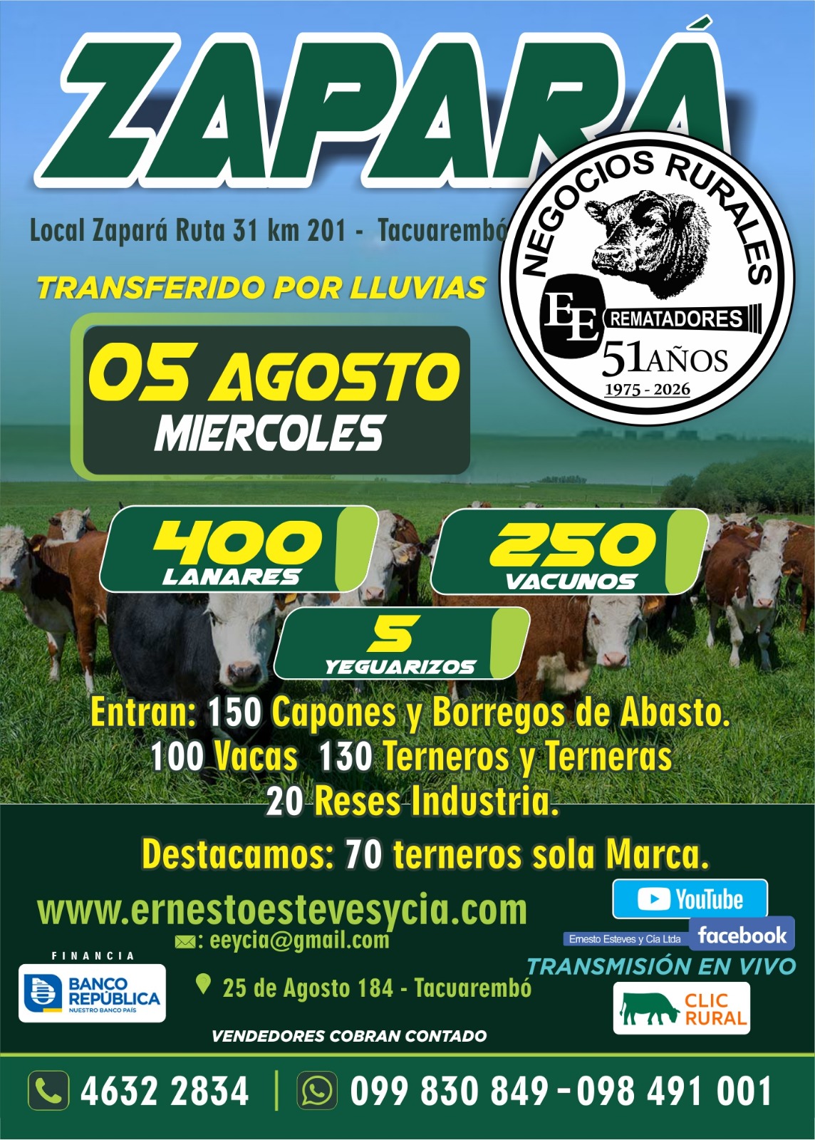 Remate Feria mensual - Zapará