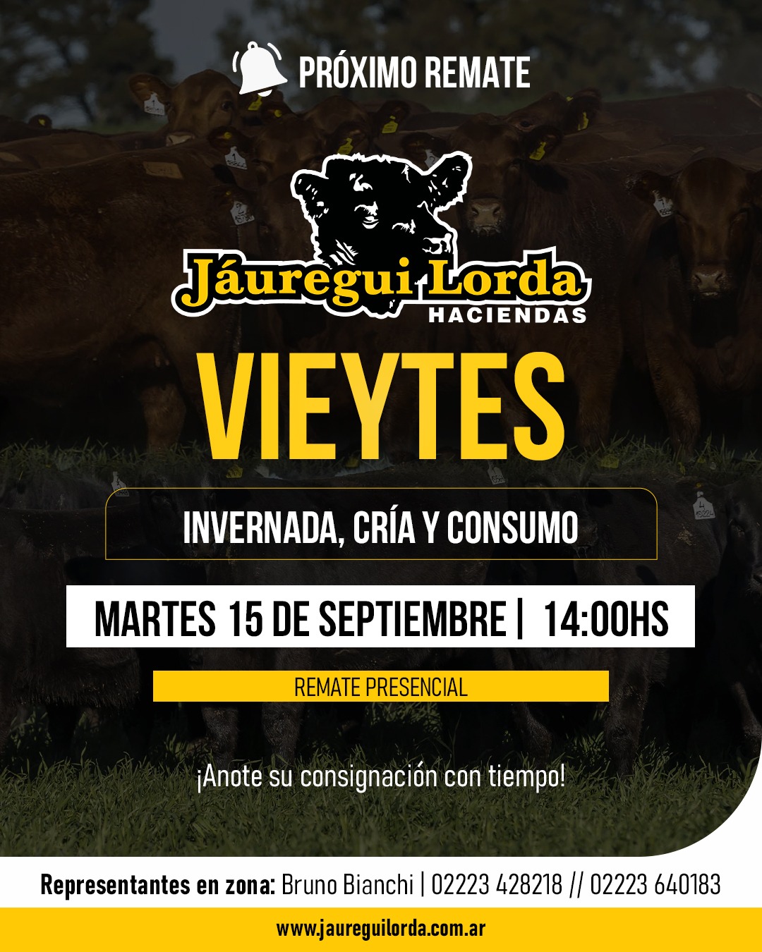 Afiche Remate invernada, cría y consumo