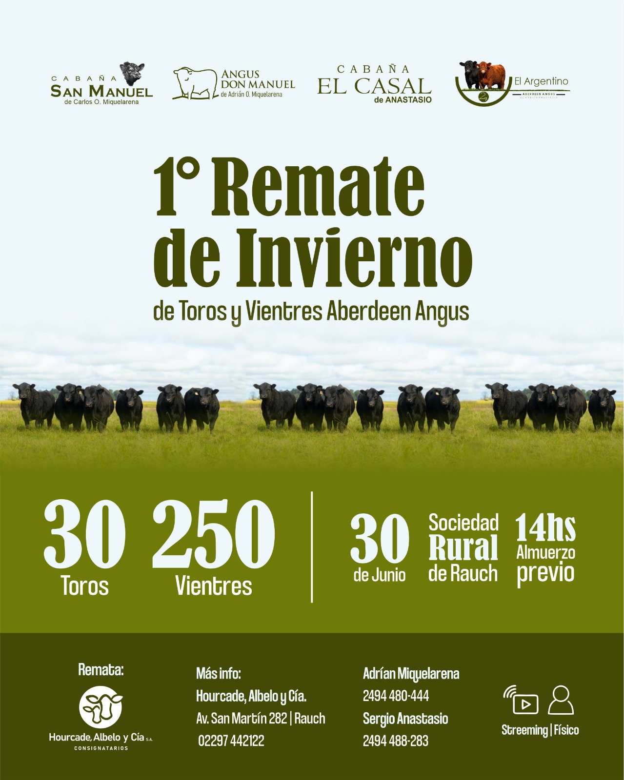 Remate 1er Remate de Invierno de toros y vientres Aberdeen Angus