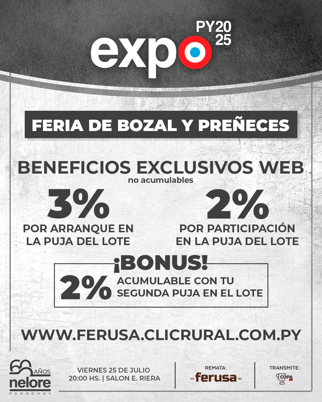Remate FERIA DE REPRODUCTORES DE BOZAL Y PREÑECES NELORE - EXPO 2025
