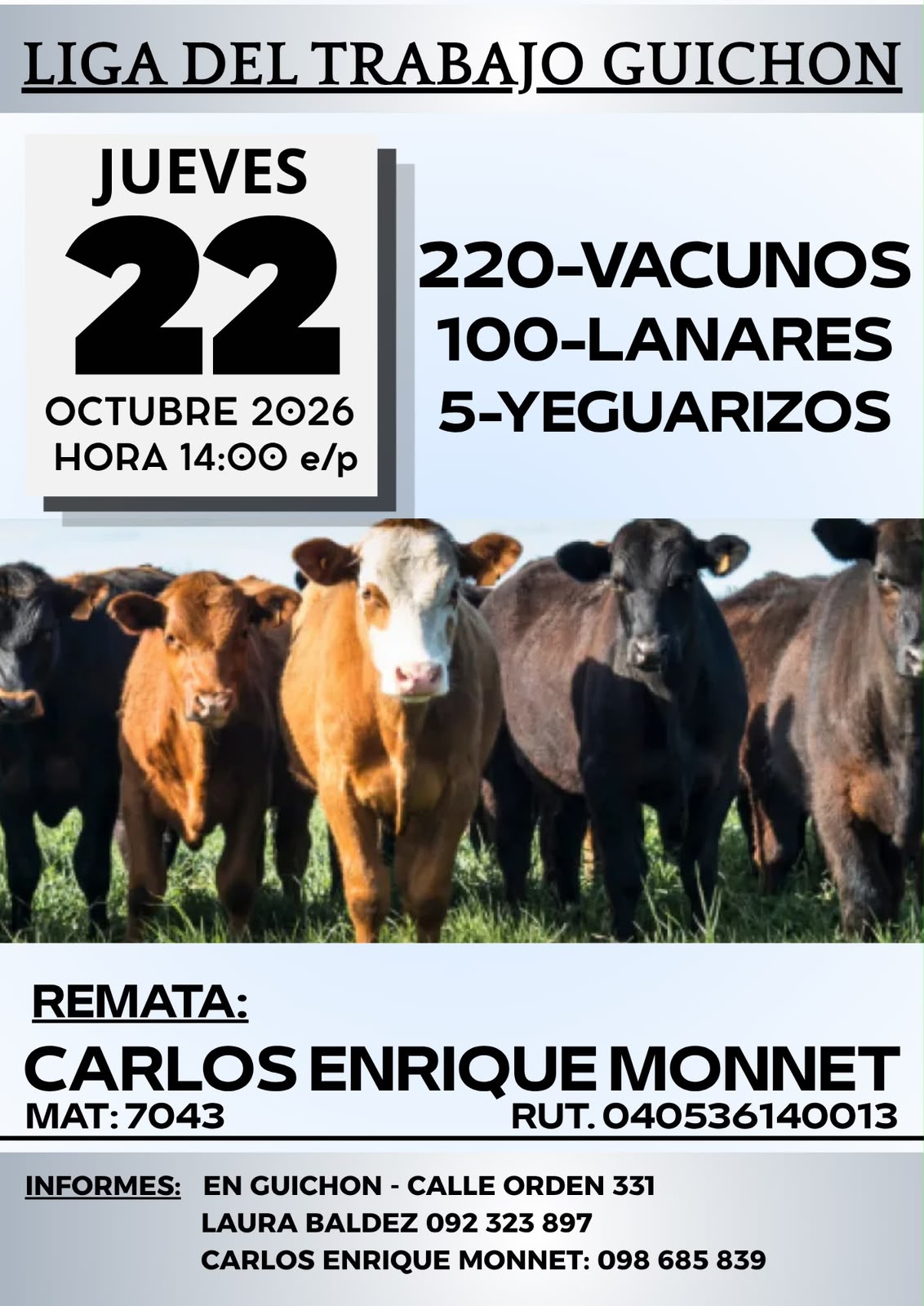 Afiche Feria mensual - Carlos Enrique Monnet