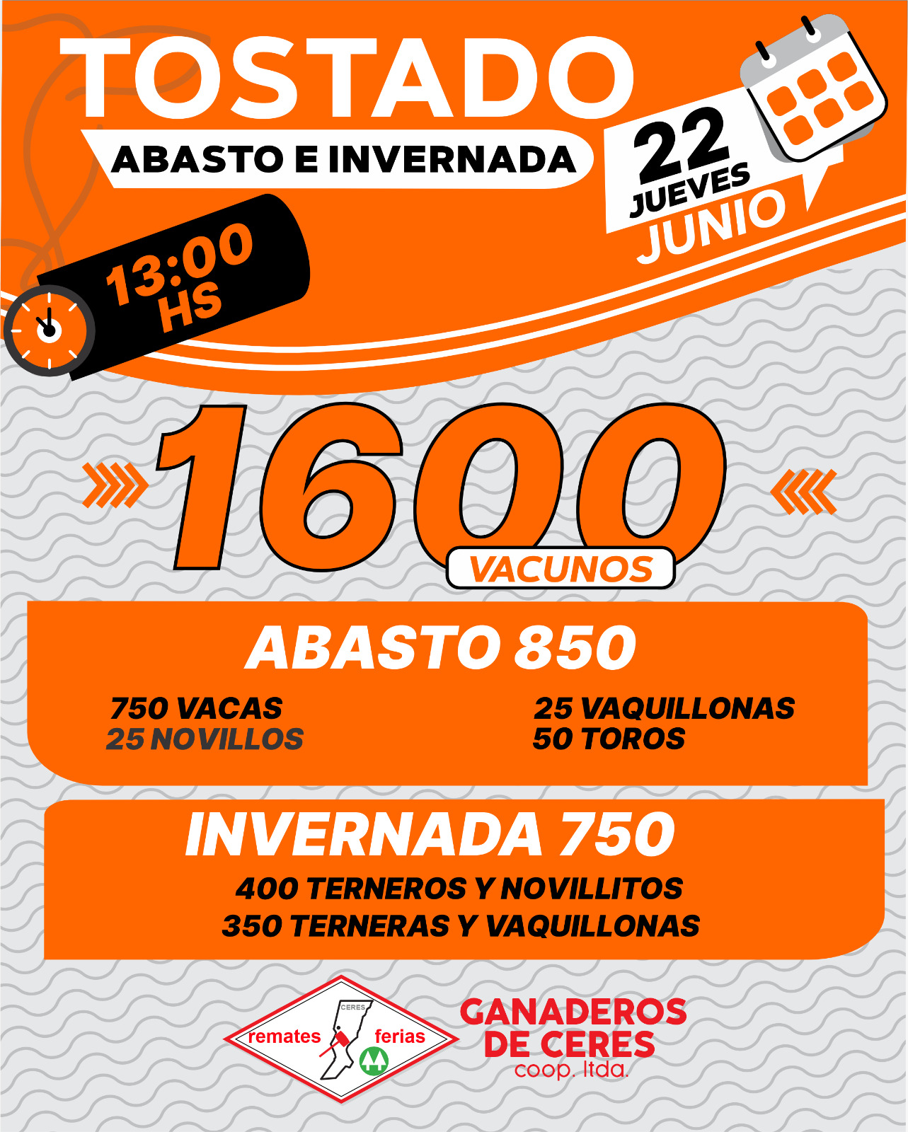 Afiche Tostado Abasto e Invernada 22 de Junio 