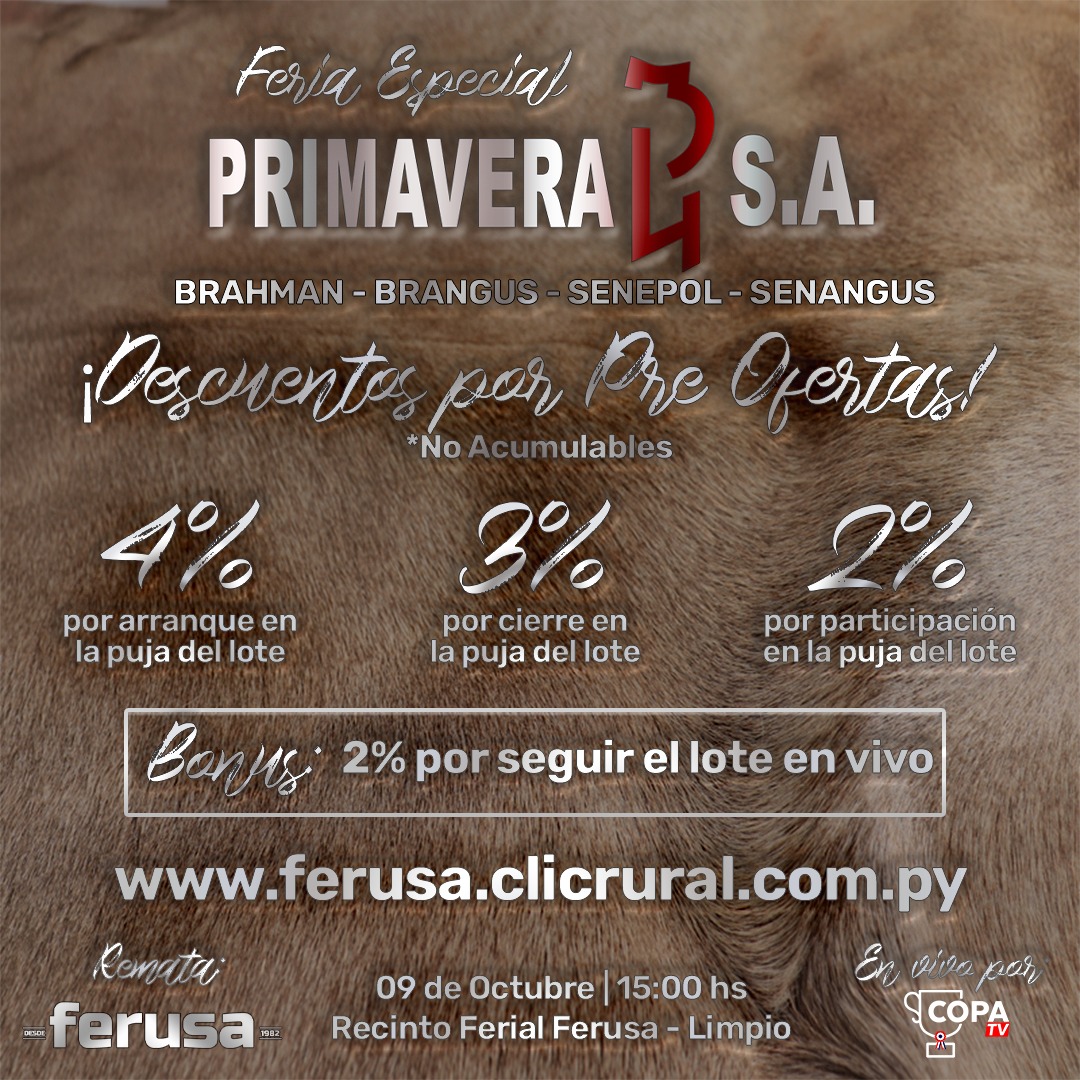 Afiche FERIA ESPECIAL PRIMAVERA 43- OCTUBRE 2022