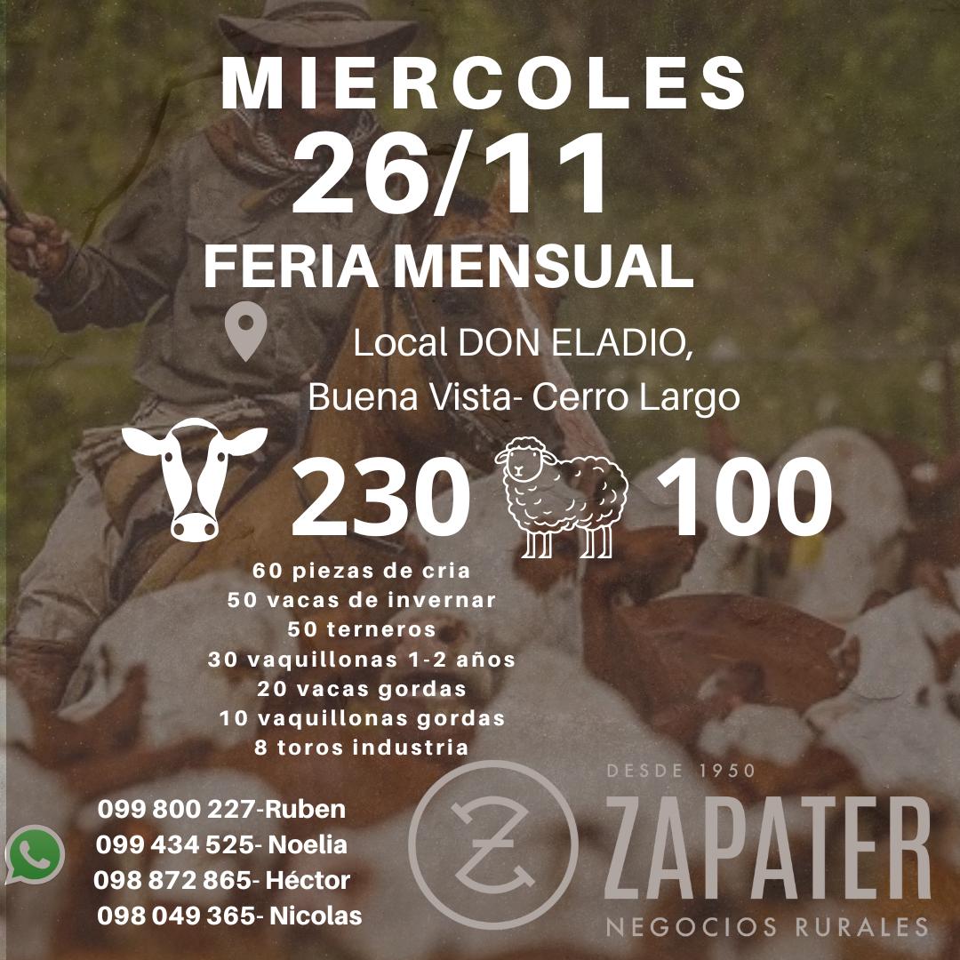 Remate Feria Mensual - Local Don Eladio