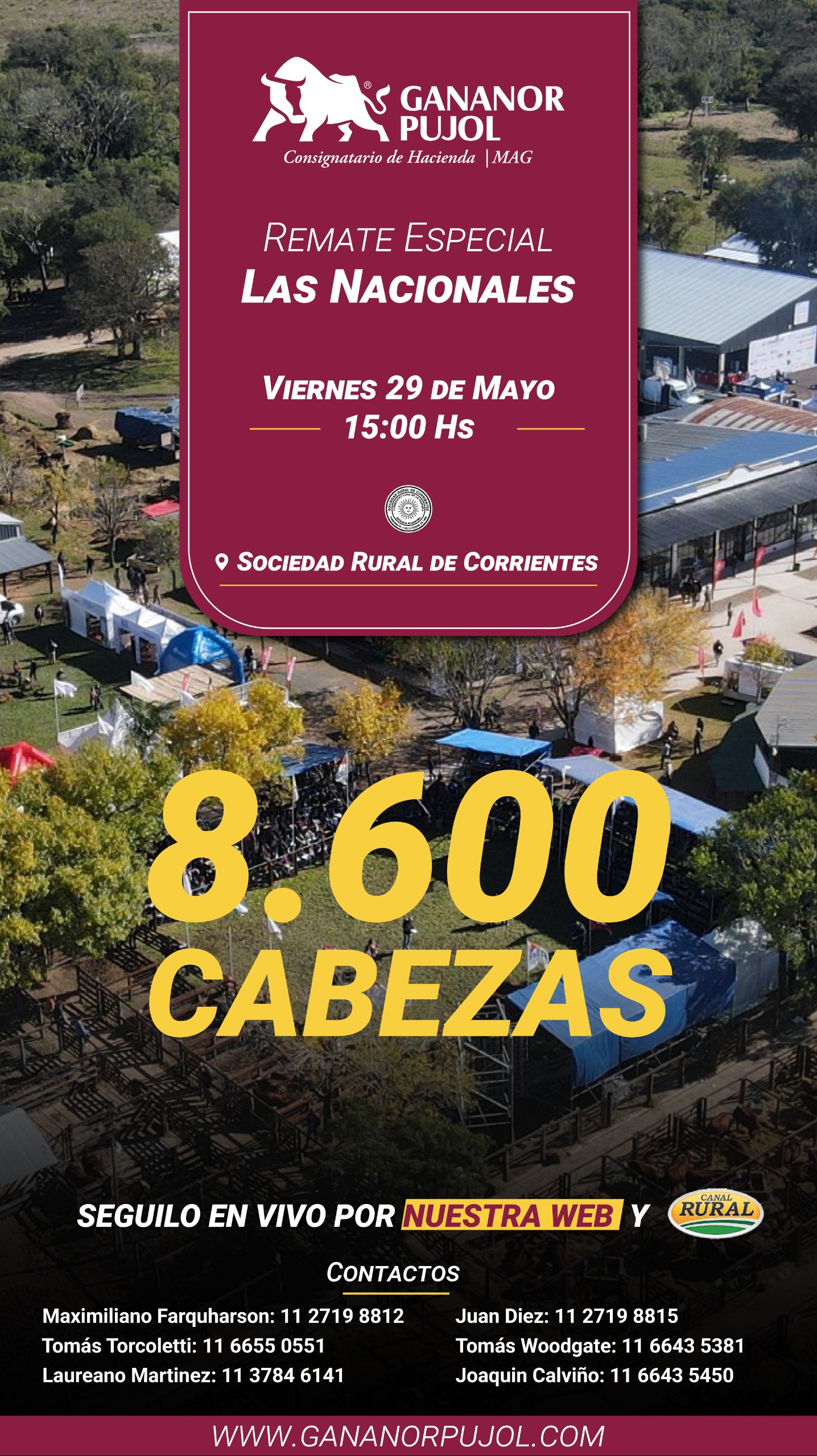 Afiche Remate especial Las Nacionales