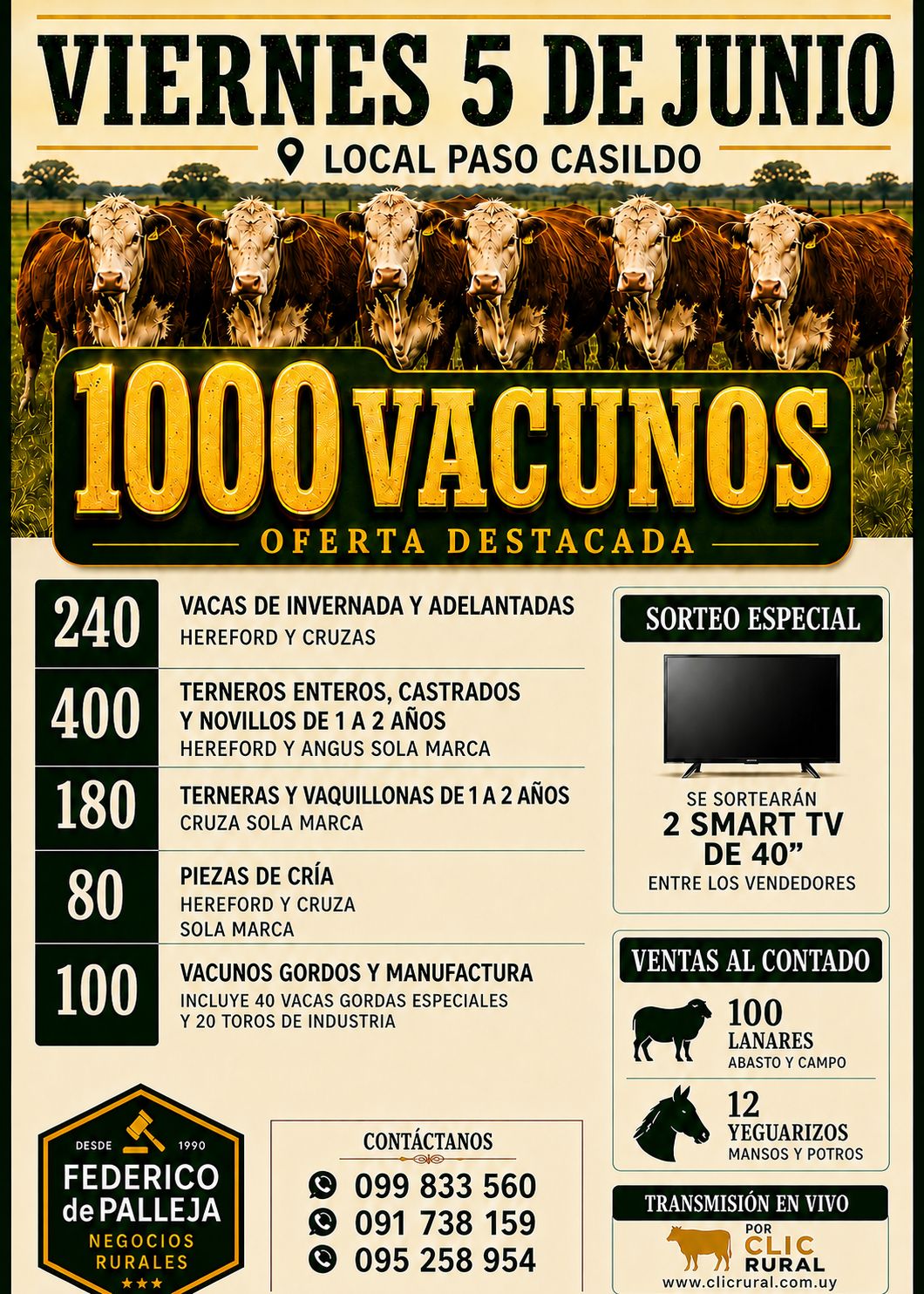 Remate Feria Mensual - Federico de Palleja