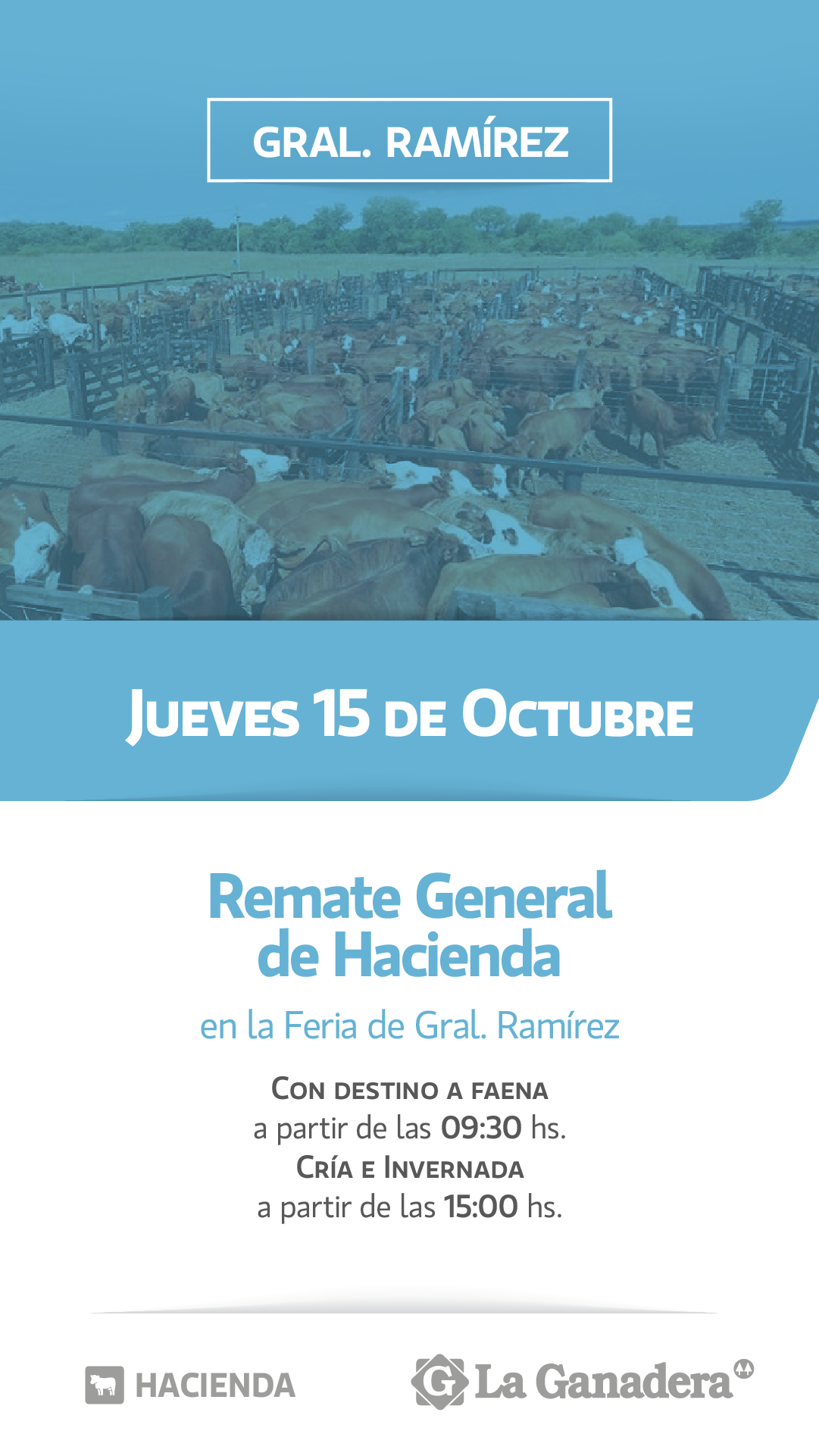 Afiche REMATE FERIA EN INSTALACIONES GENERAL RAMÍREZ