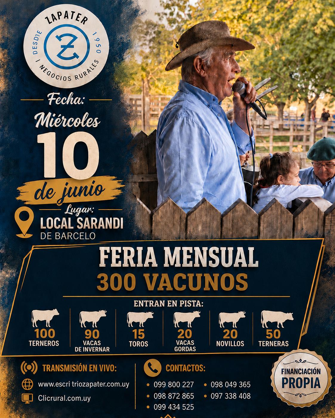 Afiche Feria mensual - Sarandi de Barcelo