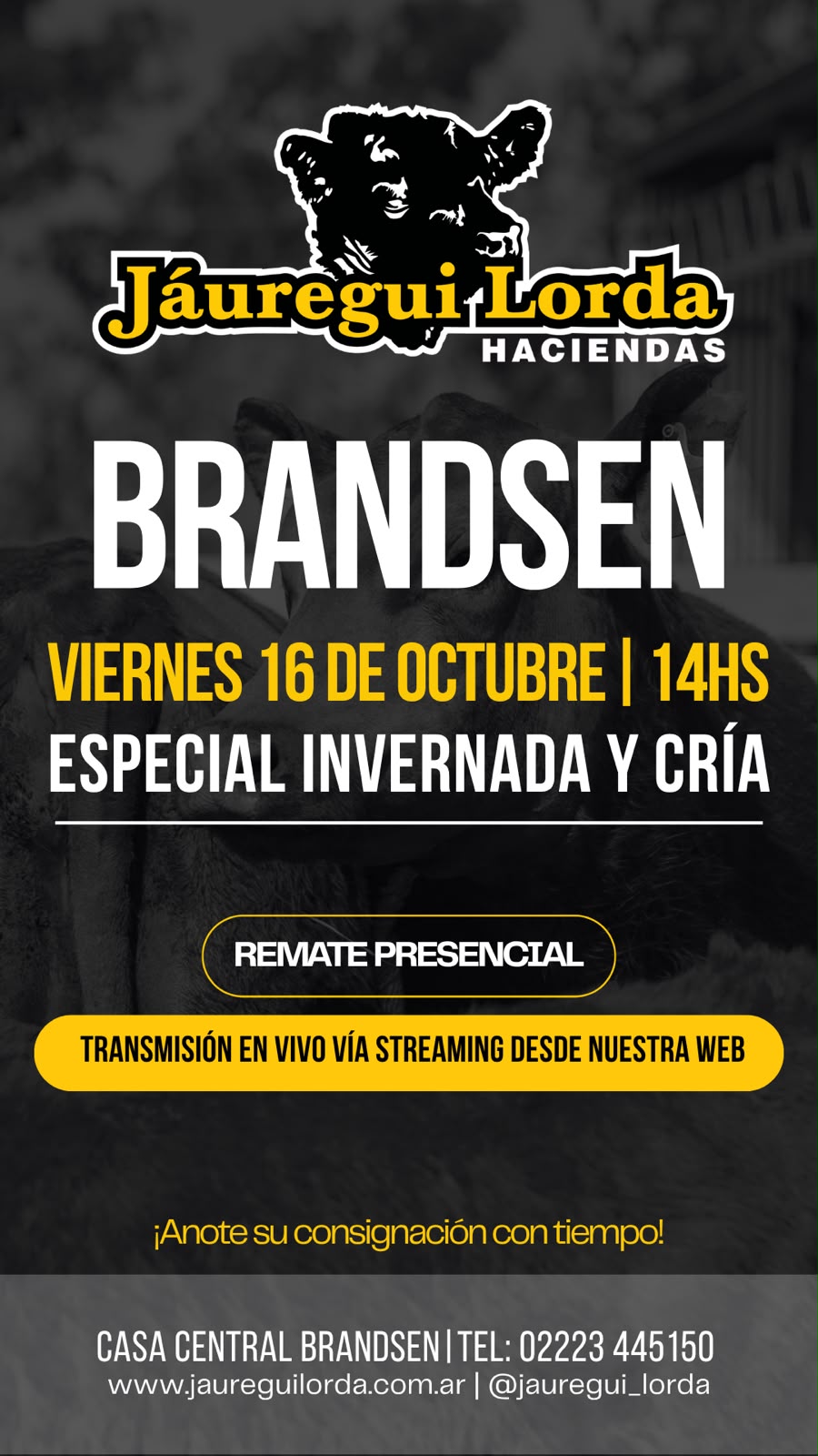 Afiche Remate especial invernada y cría 
