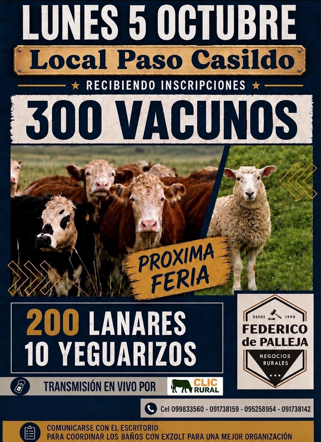 Remate Feria mensual - Federico de Palleja