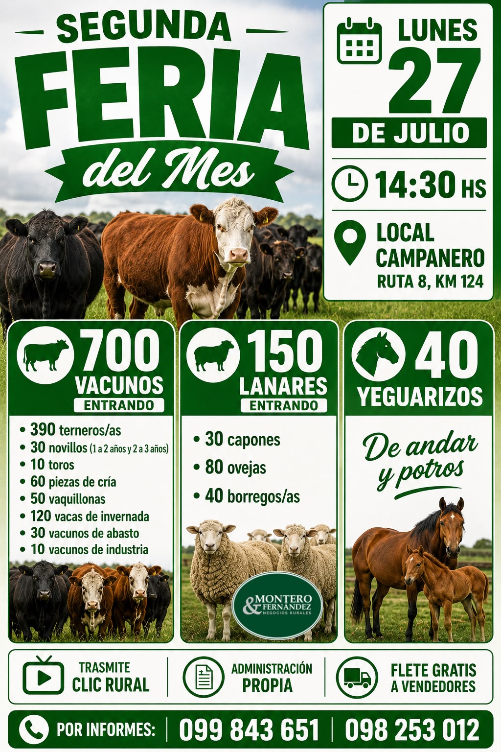 Afiche Segunda feria mensual - Montero Fernandez