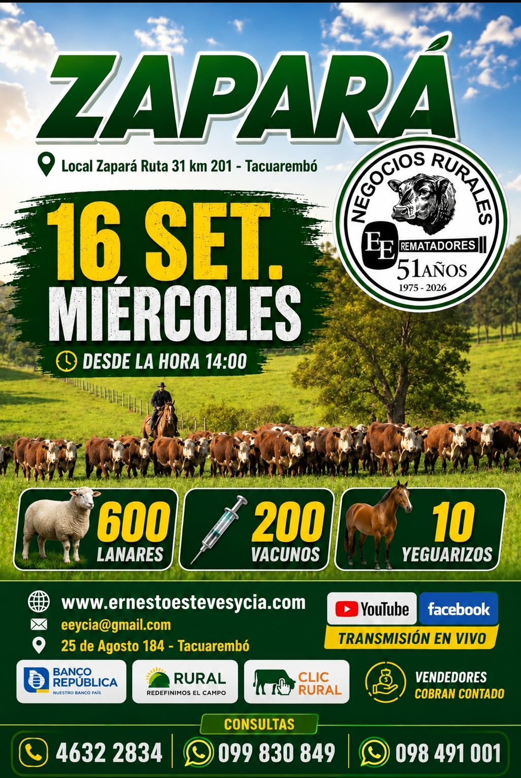 Remate Feria mensual - Zapará